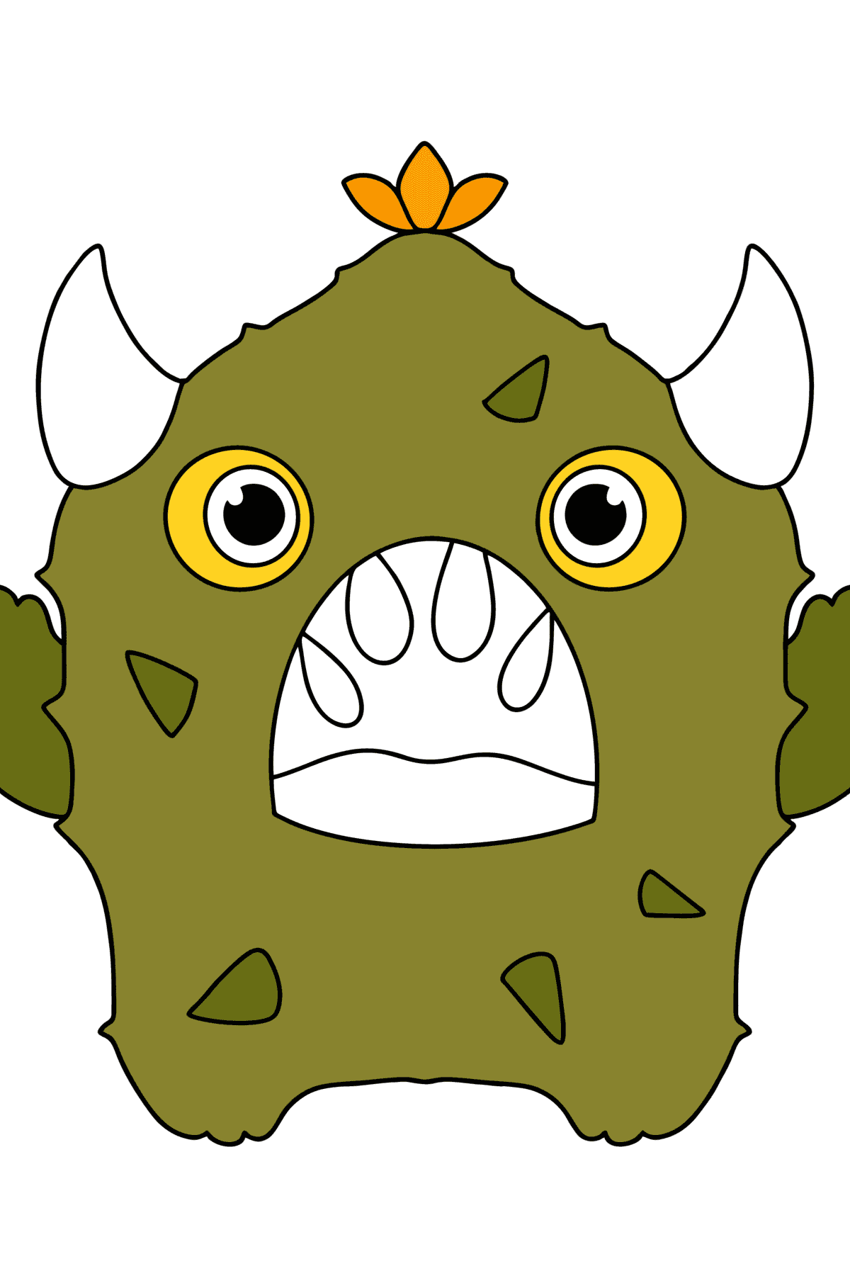 Monster cucumber сoloring page - Coloring Pages for Kids