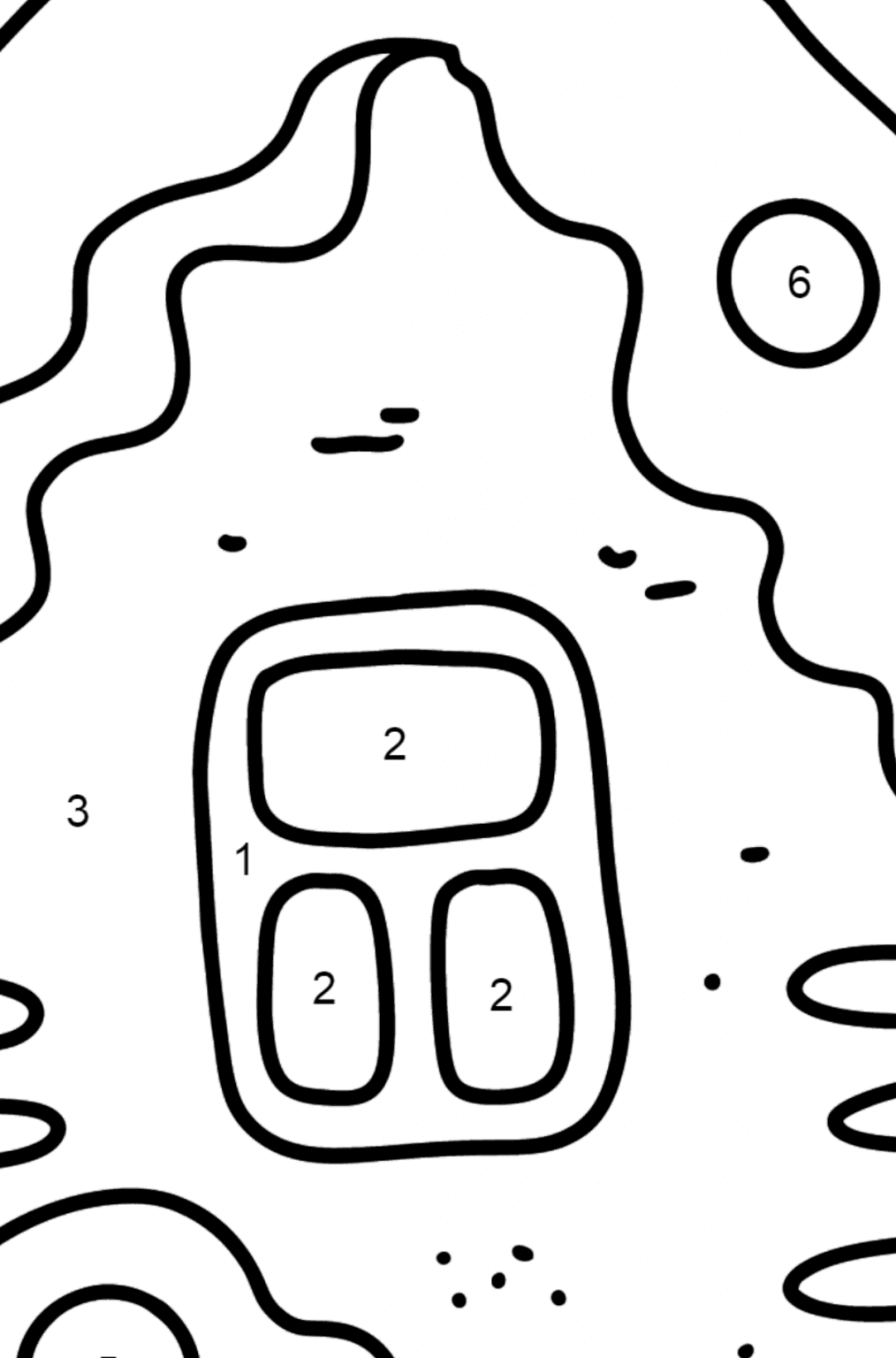 Beautiful Gingerbread House coloring page ♥ Online and Print!