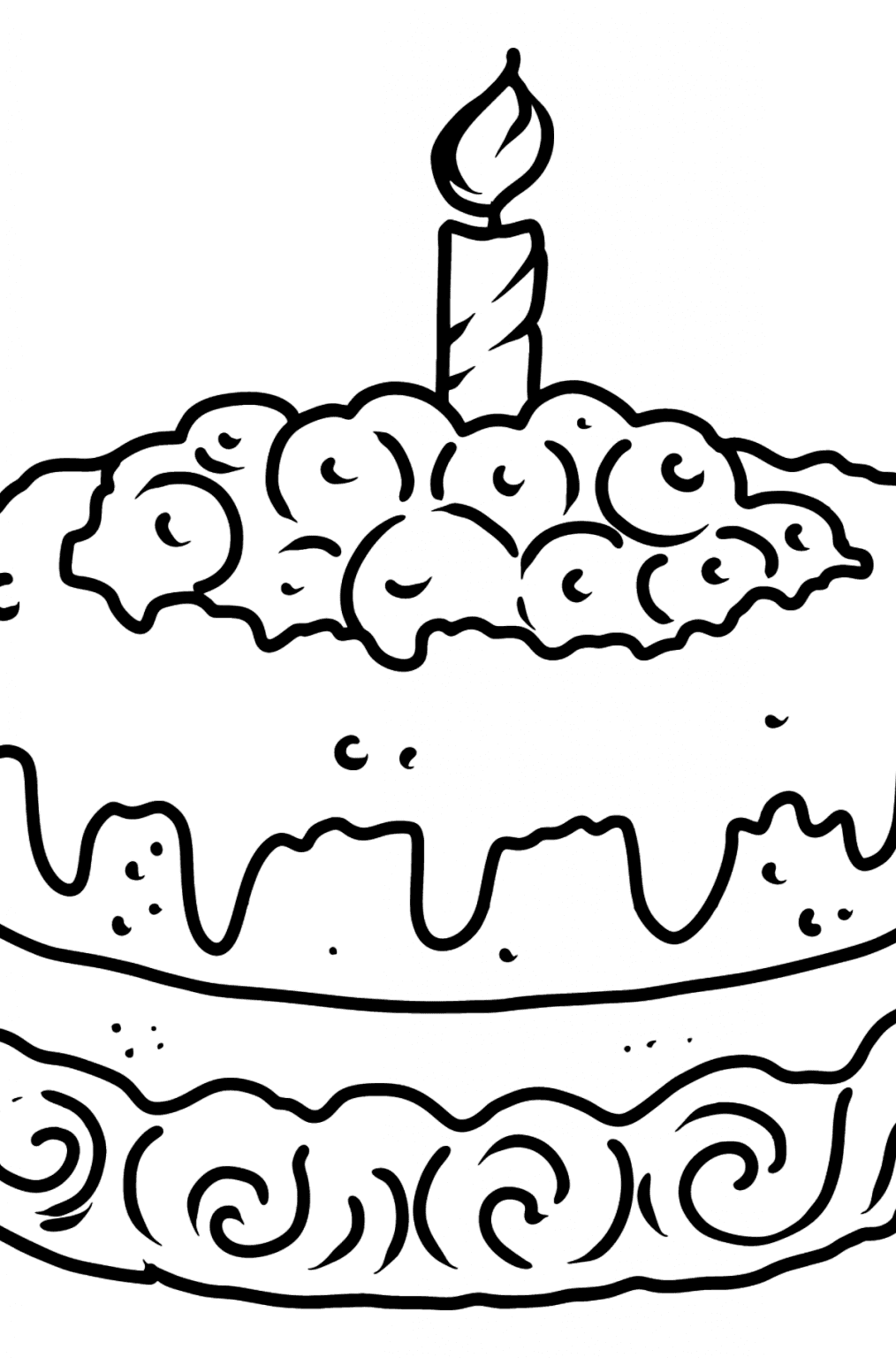 Blueberry Cake Coloring Page ♥ Online And Print For Free!