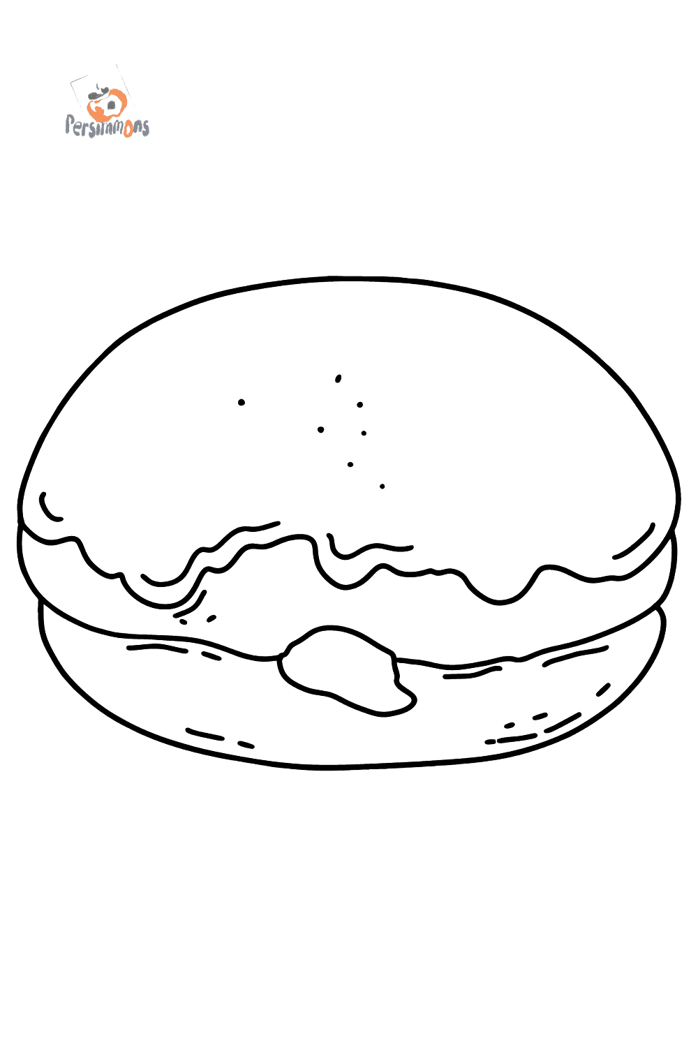 Donut with Strawberry Icing coloring page ♥ Online for Free!