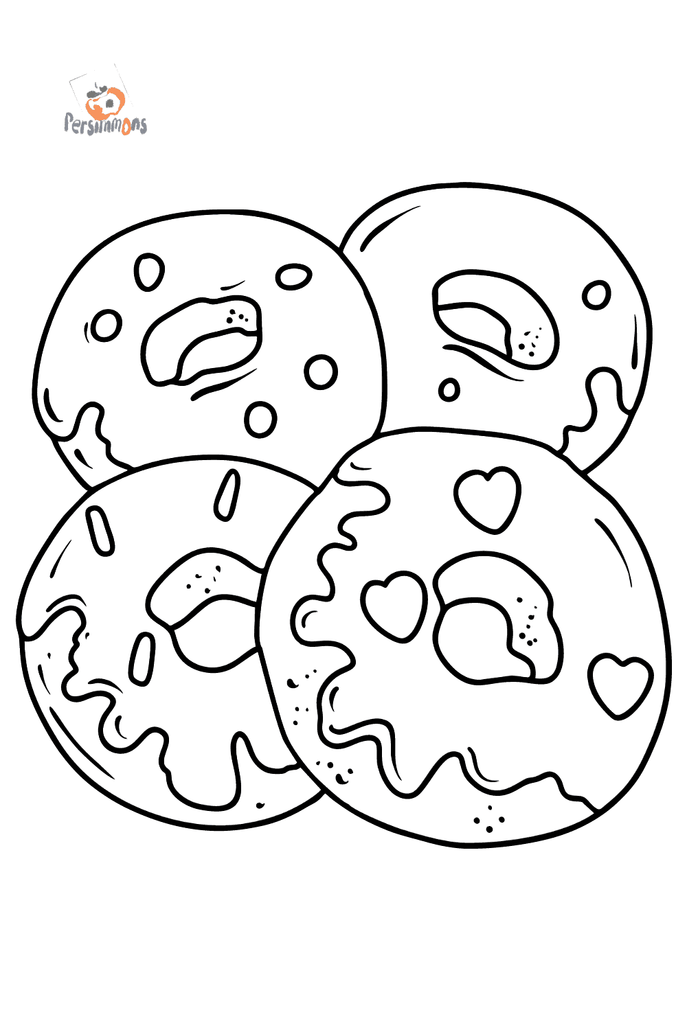 Donuts coloring page ♥ Online, and Printable for Free!