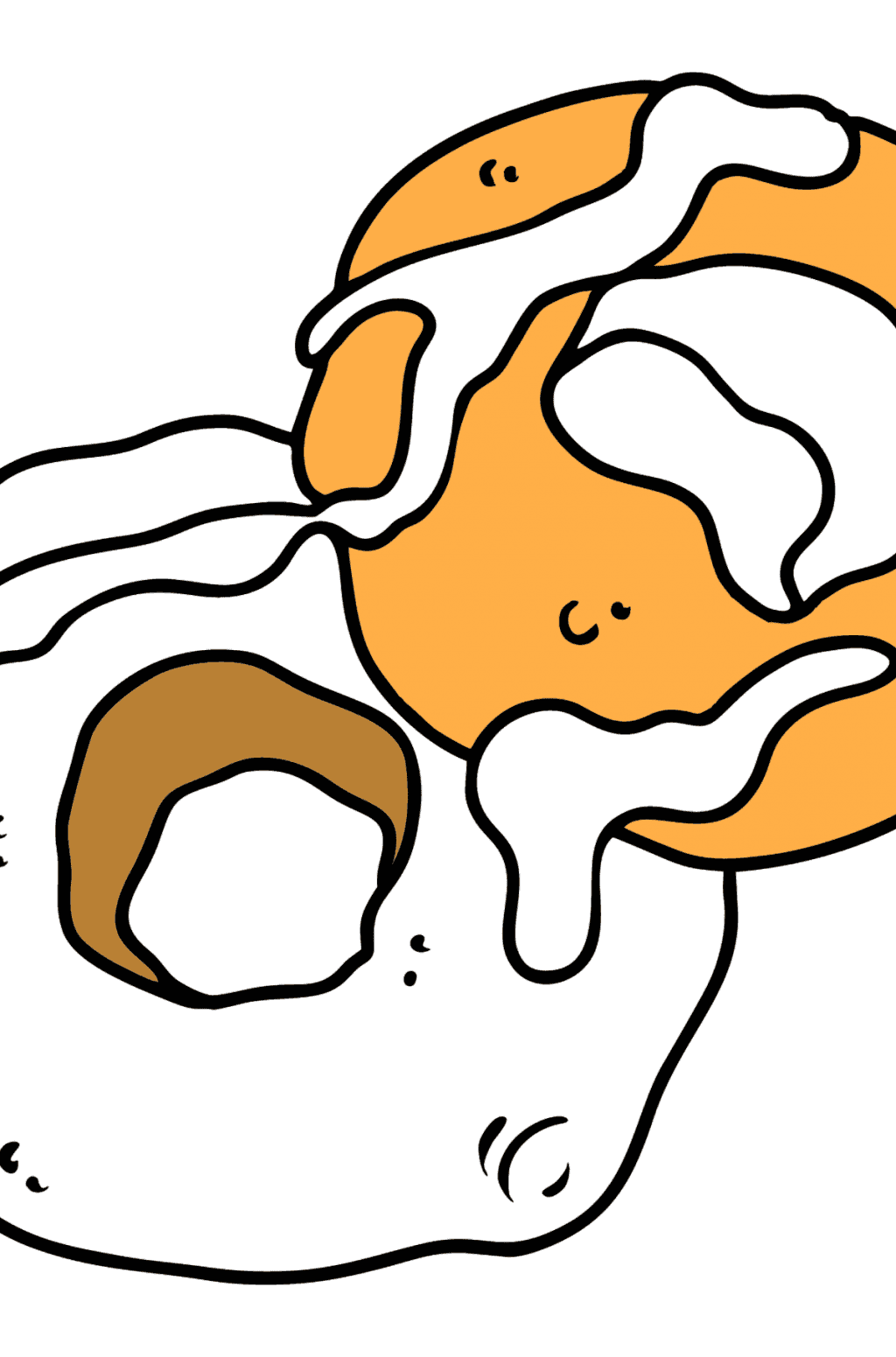 Donut with Strawberry Icing coloring page ♥ Online for Free!