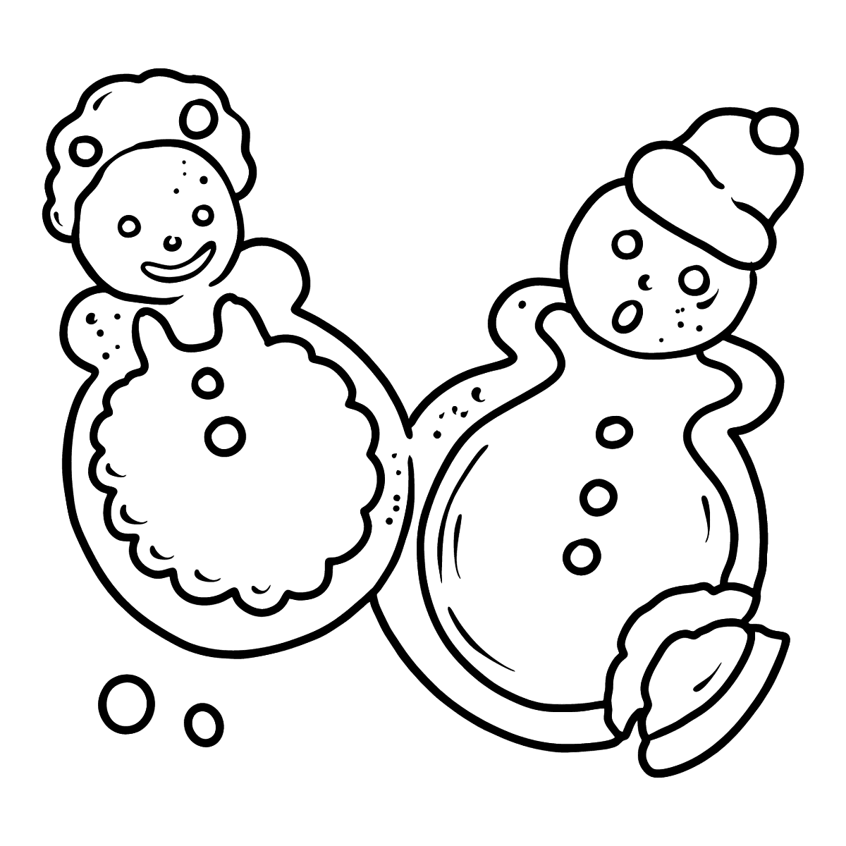 Gingerbread coloring page ♥ Online and Print for Free!
