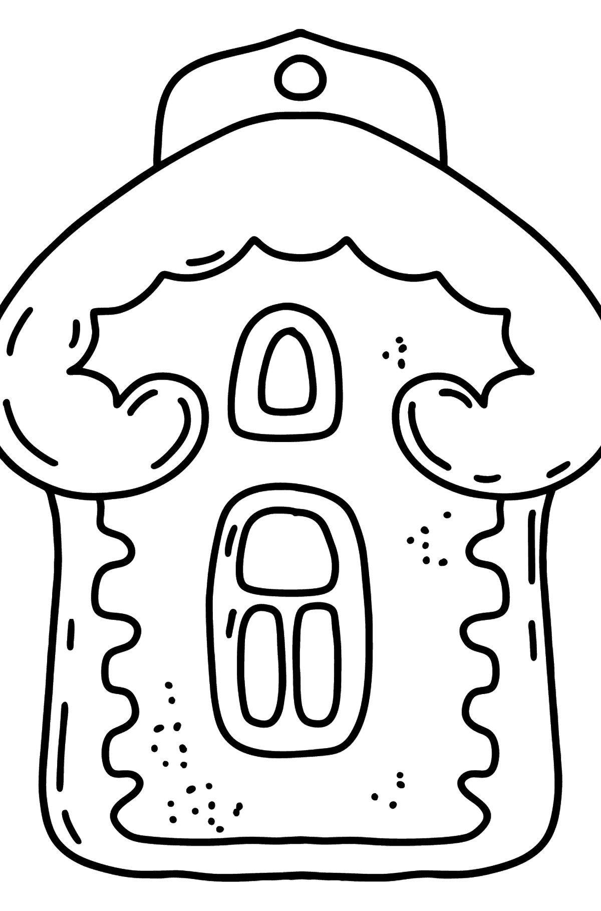 Coloring page - gingerbread house decoration - Coloring Pages for Kids