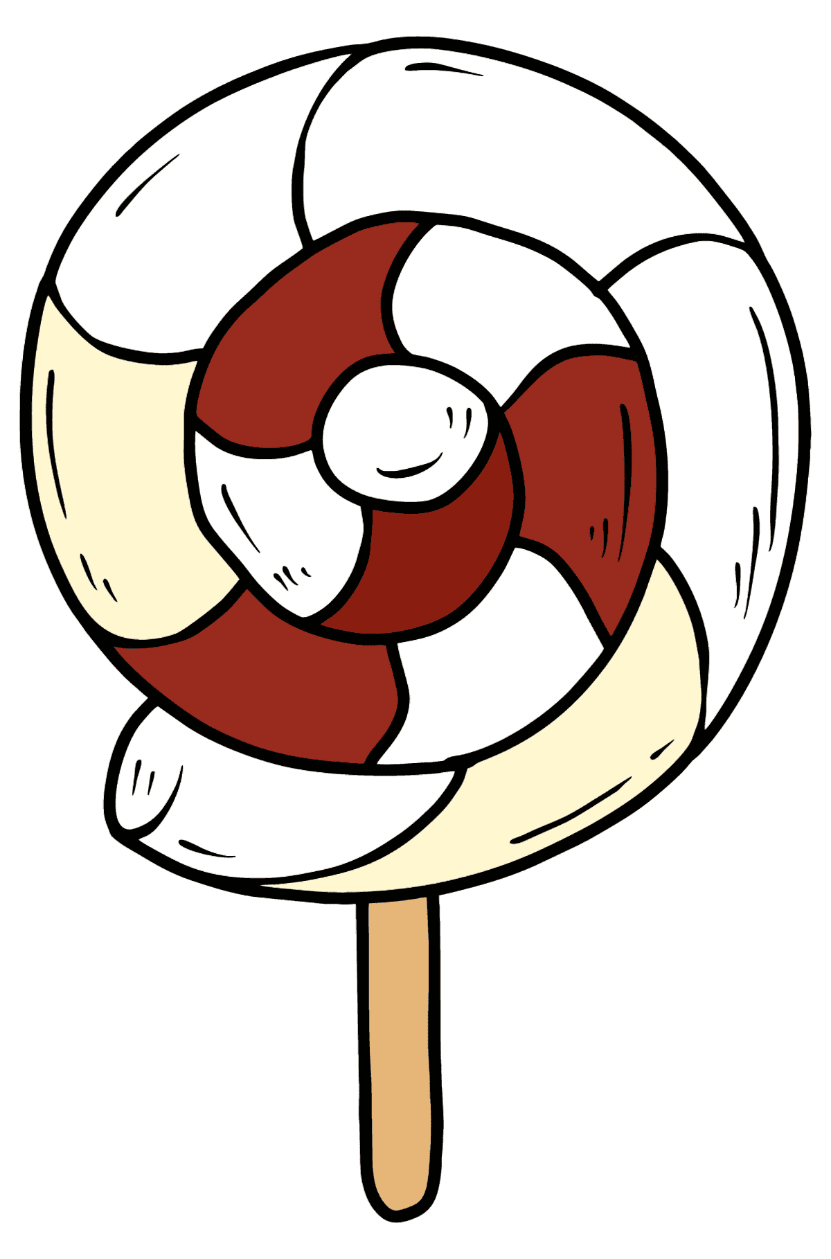 Dibujo de Postres Lolipop para colorear - Dibujos para Colorear para Niños