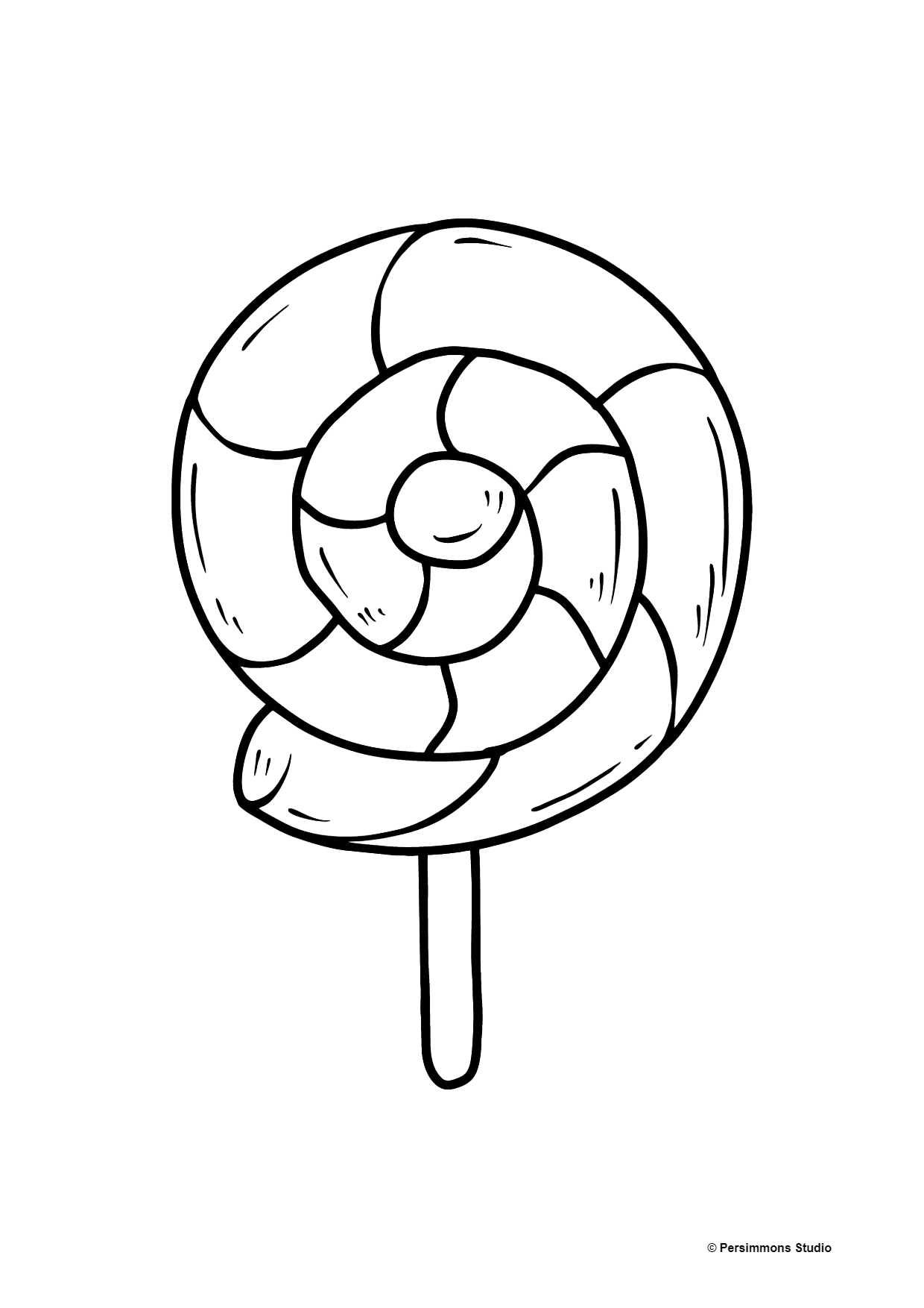 Lolipop coloring page for kids ♥ Online and Print for Free!