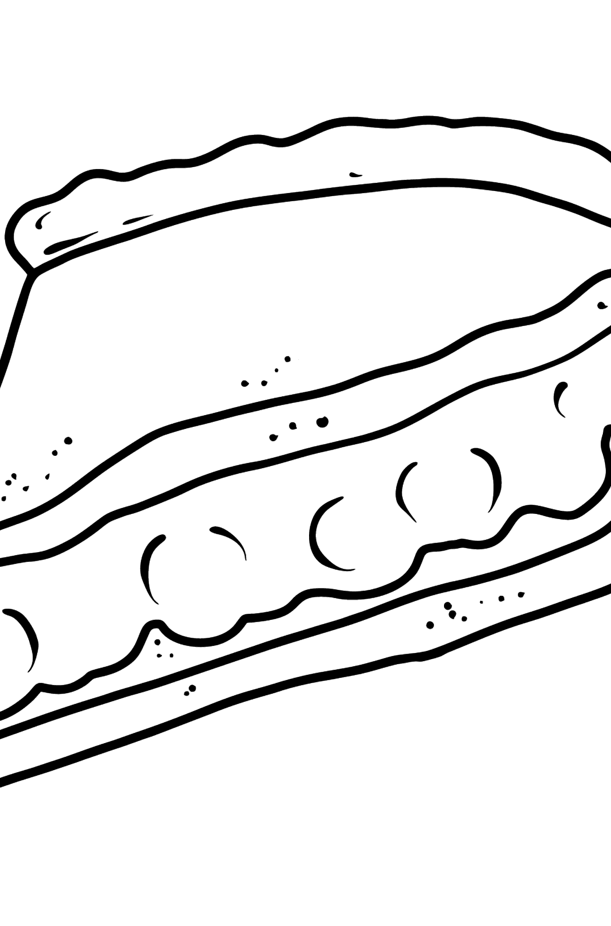 Pie with Berries coloring page - Coloring Pages for Kids