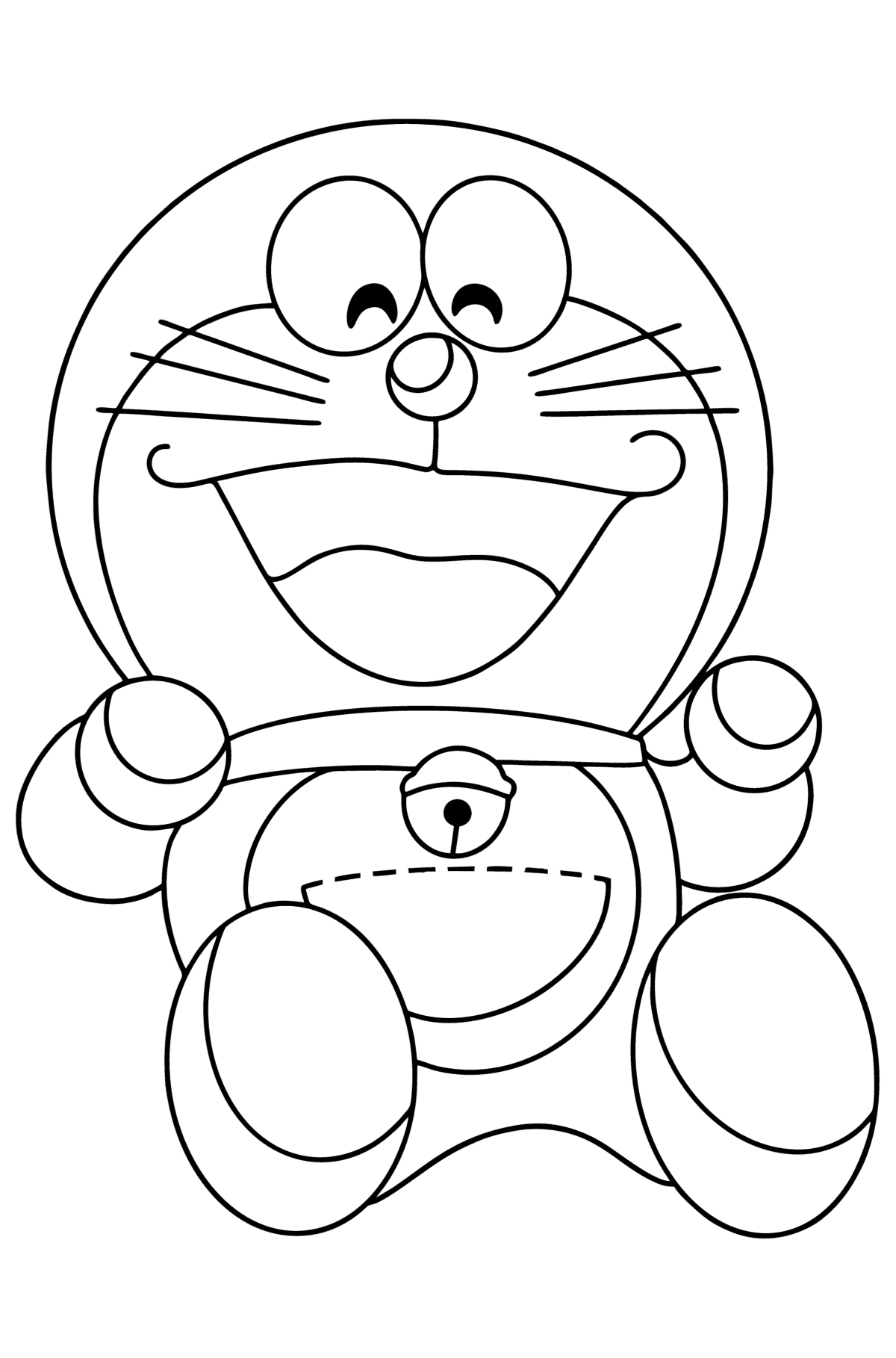 Cute Doraemon сoloring page - Coloring Pages for Kids