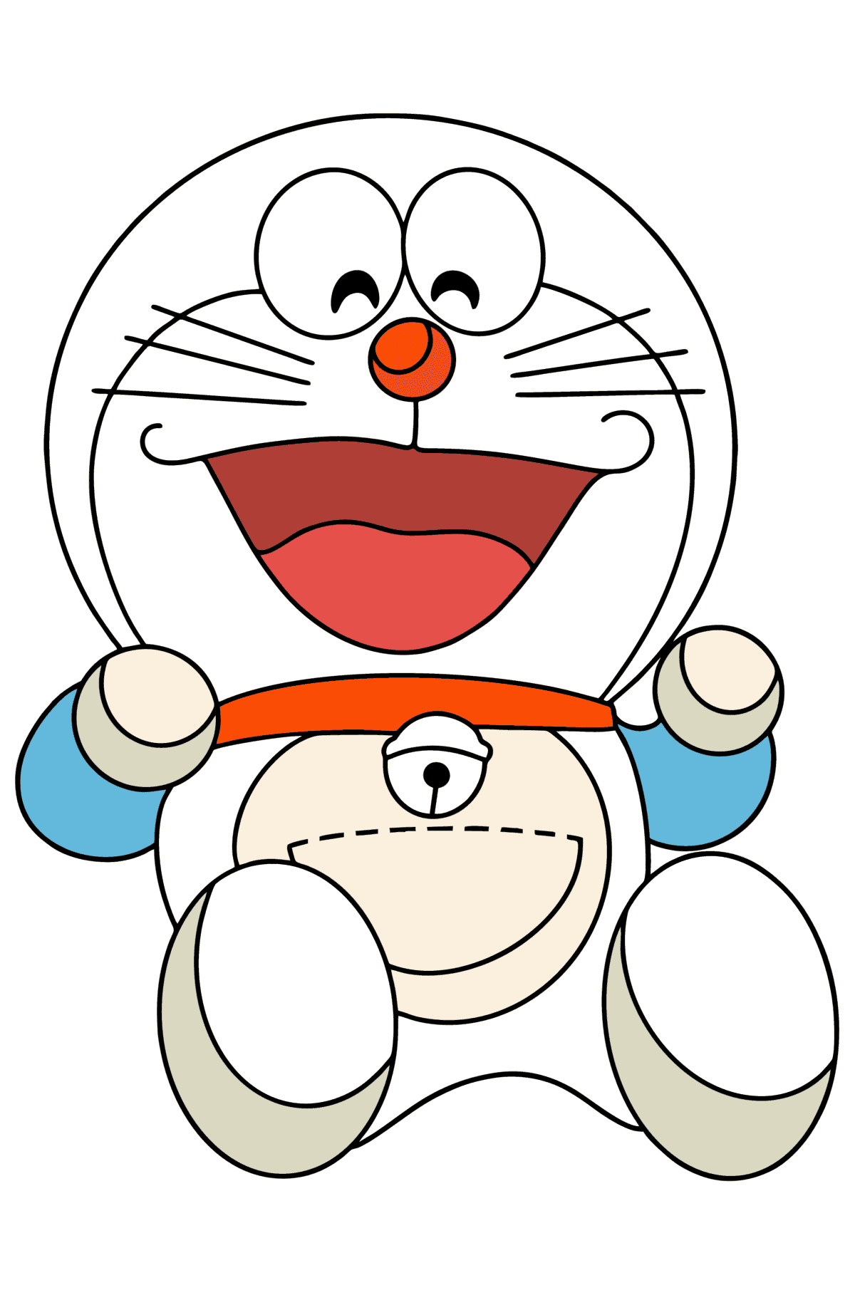 Cute Doraemon сoloring page - Coloring Pages for Kids