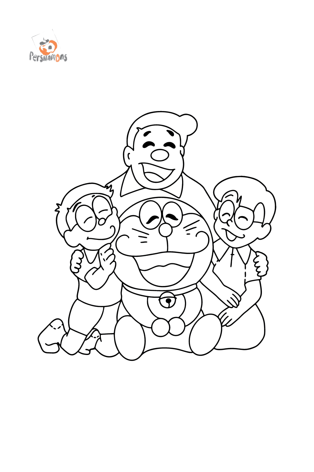 Doraemon family сoloring page ♥ Online and Print for Free!