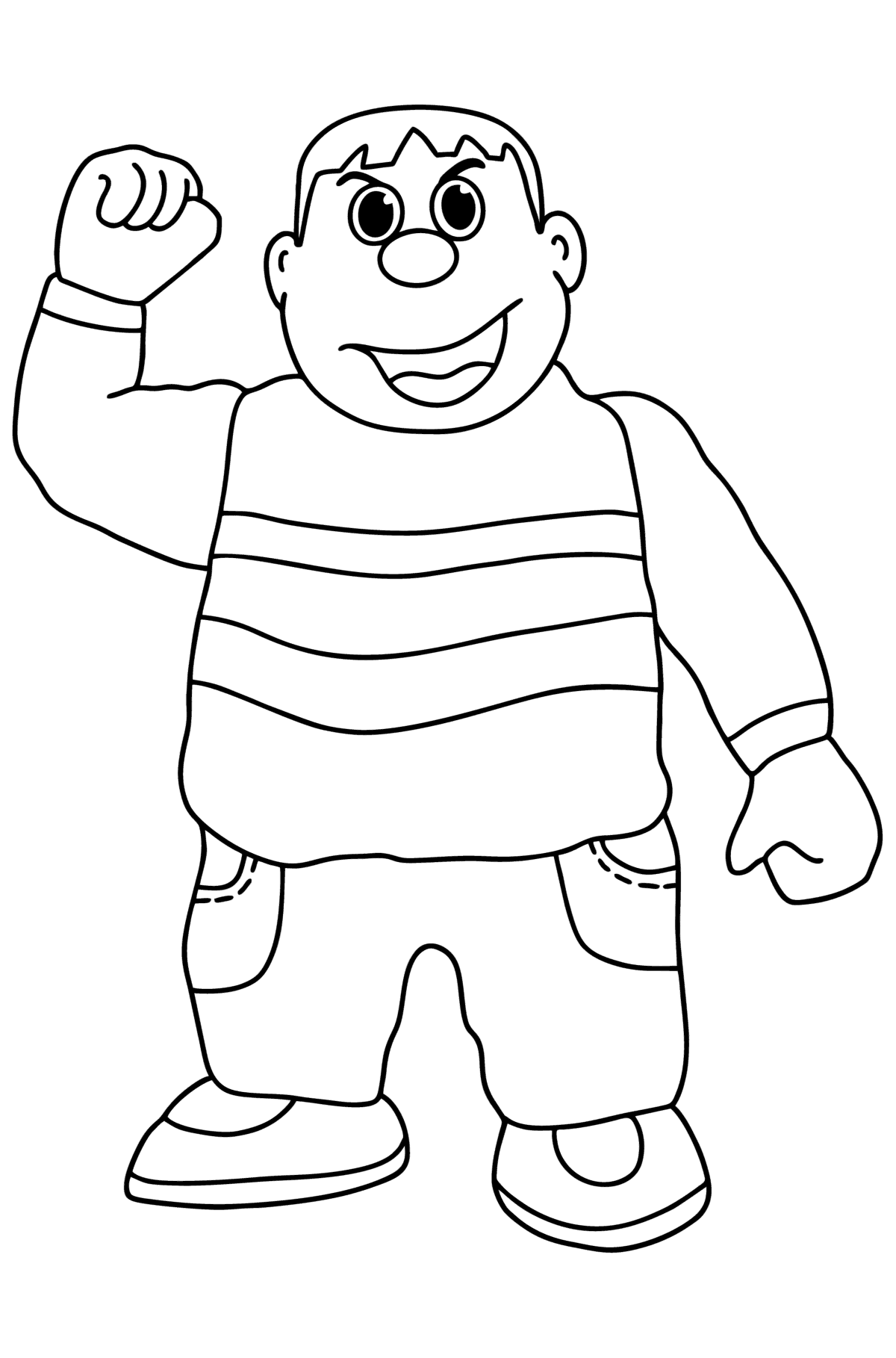 Doraemon Gian Big G сoloring page - Coloring Pages for Kids
