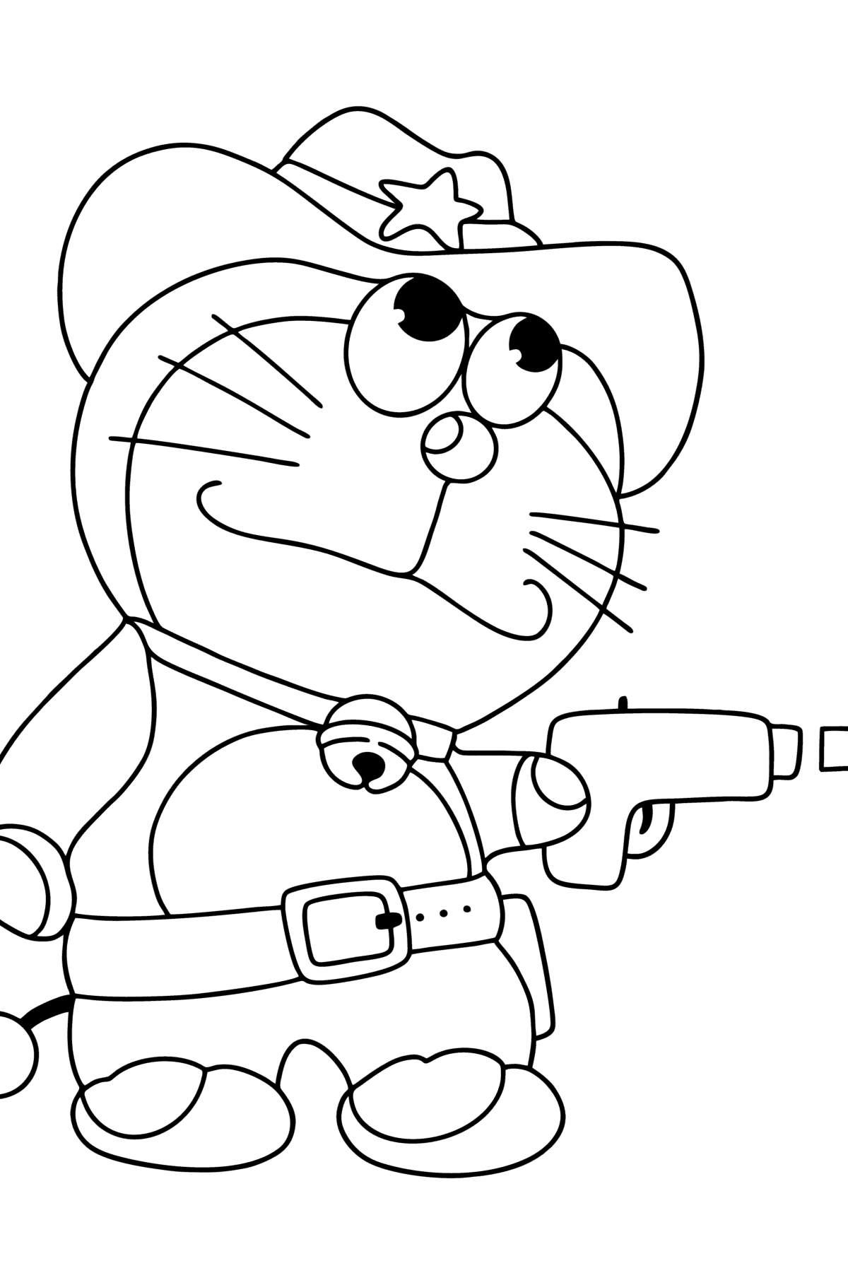 Doraemon Sheriff сoloring page - Coloring Pages for Kids
