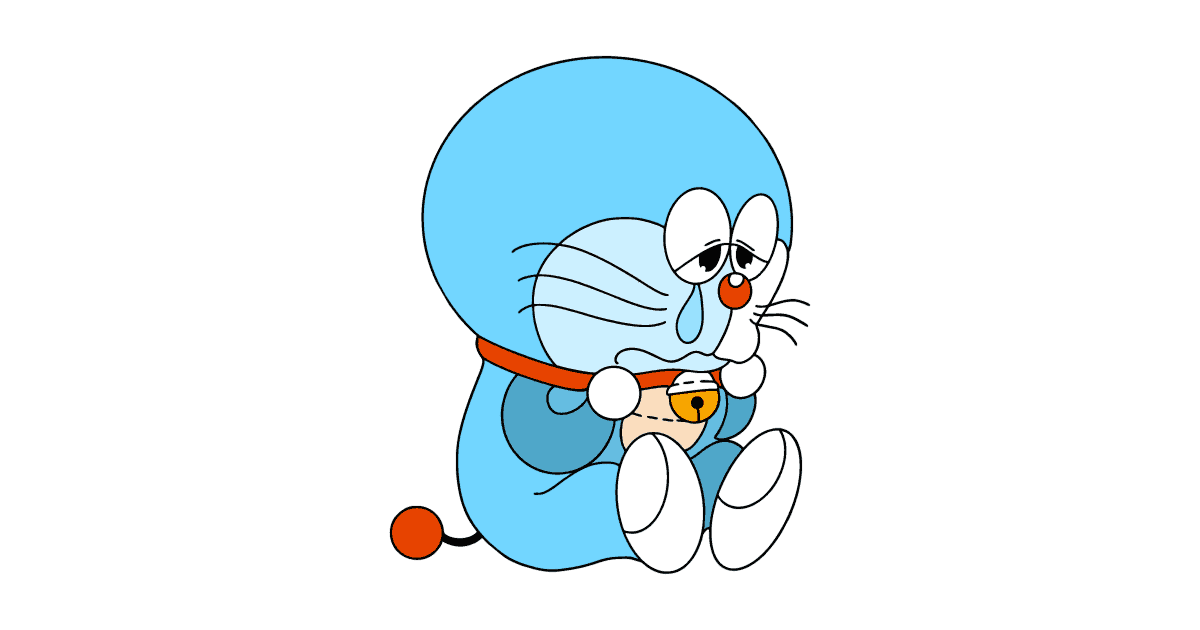 Sad Doraemon сoloring page ♥ Online and Print for Free!