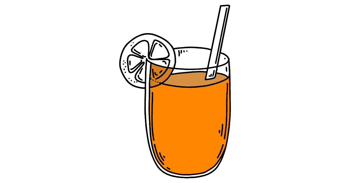 Dibujo para colorear vaso de jugo Imprime y en Línea Gratis