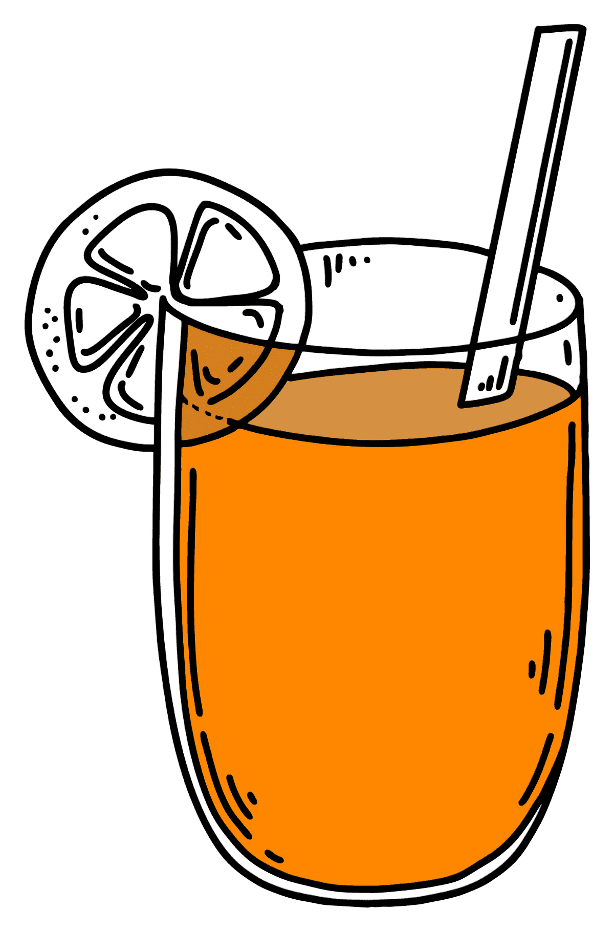 Coloring page - glass of juice - Coloring Pages for Kids