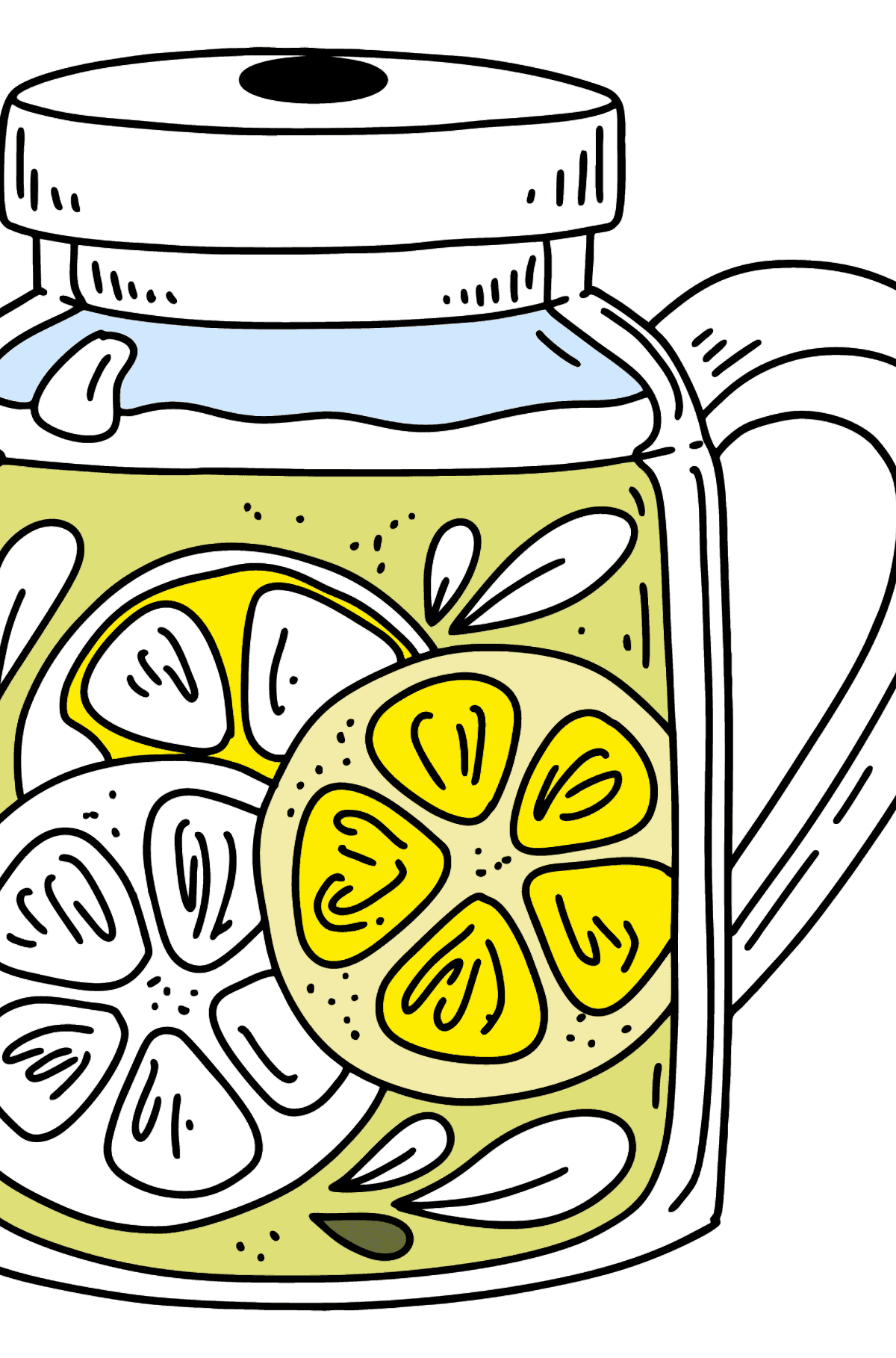 Página para colorir deliciosa limonada - Imagens para Colorir para Crianças
