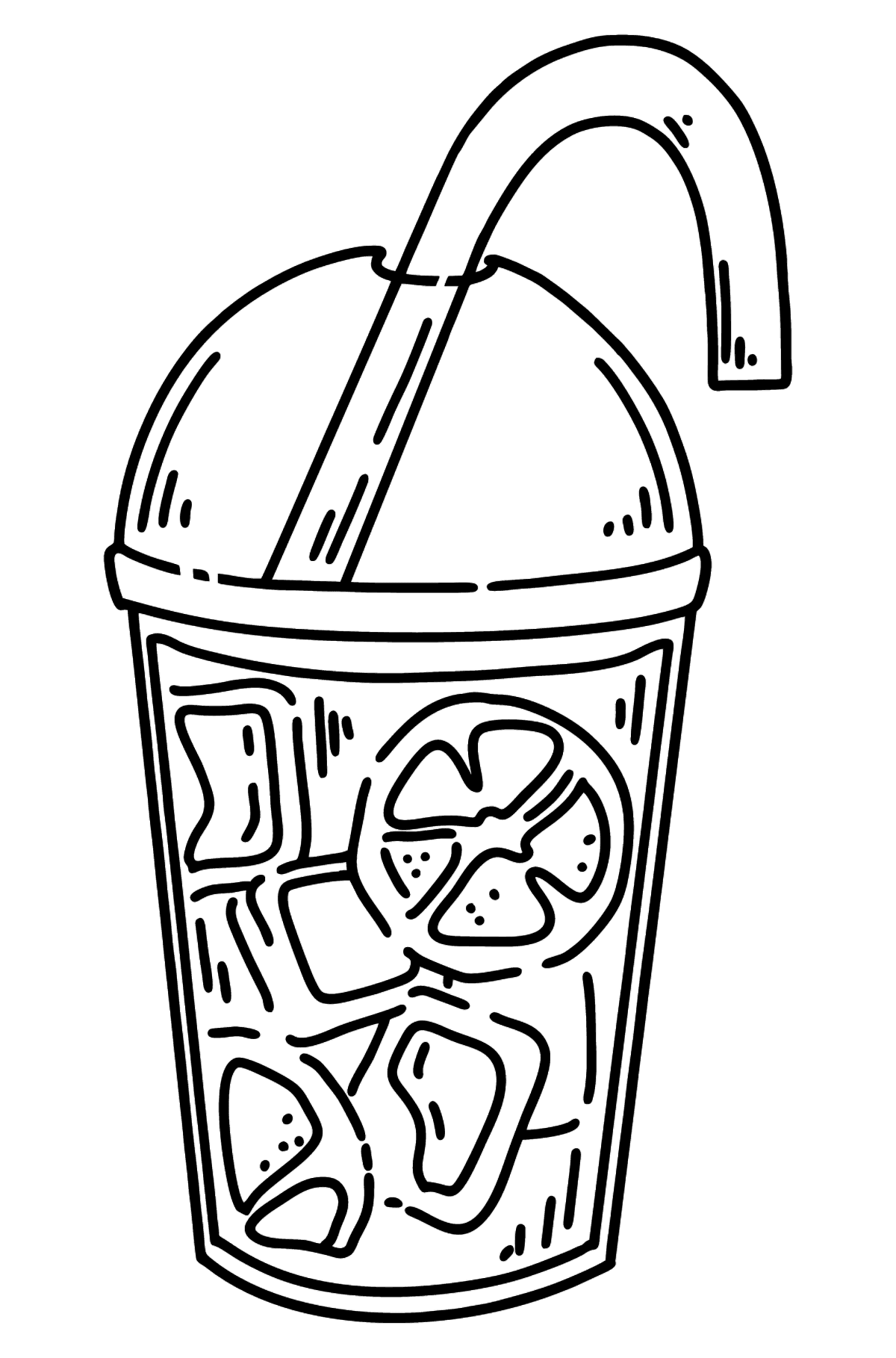 Lemonade in a Glass coloring page - Coloring Pages for Kids