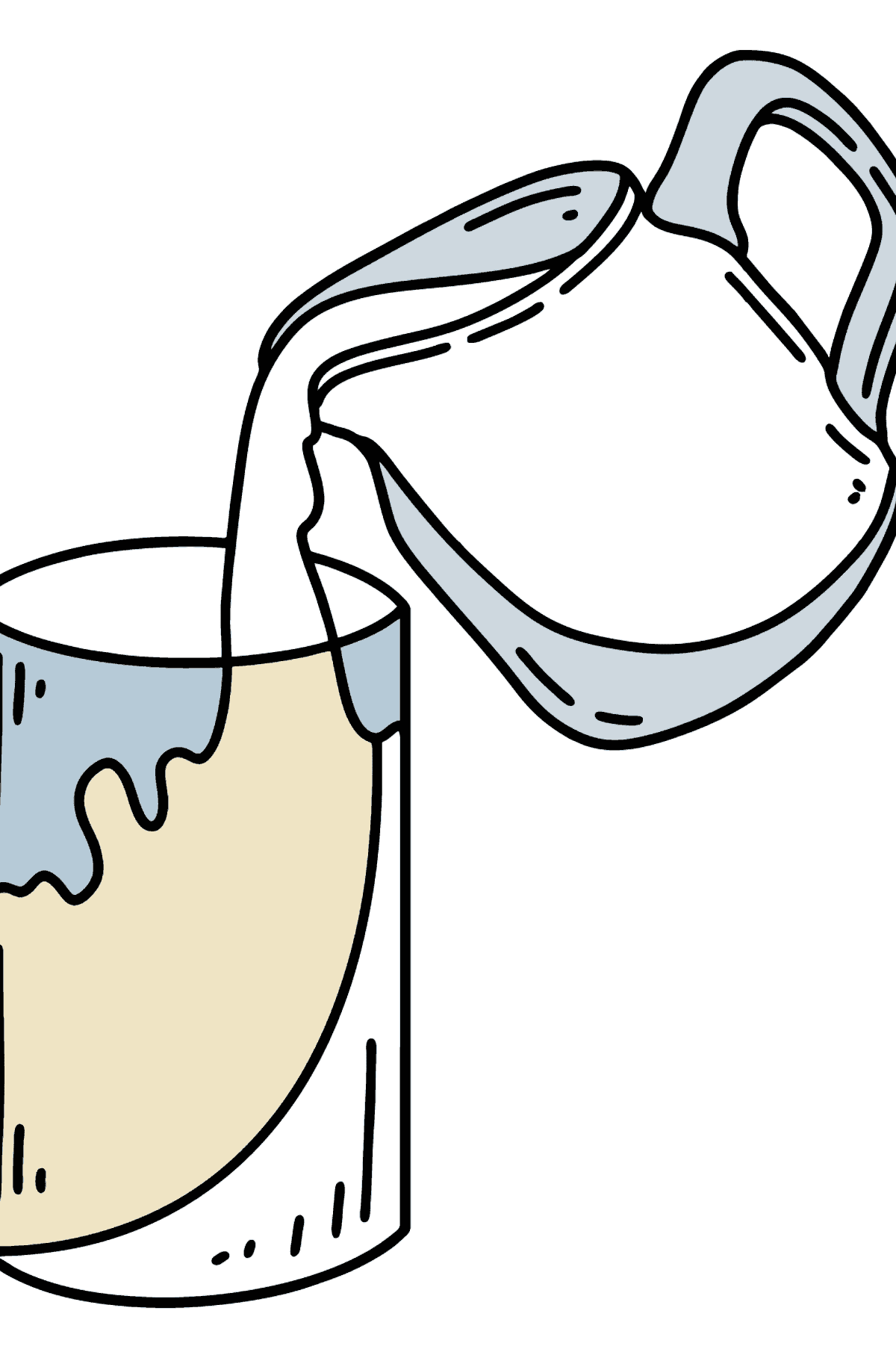 Milk and Milk Jug coloring page - Coloring Pages for Kids