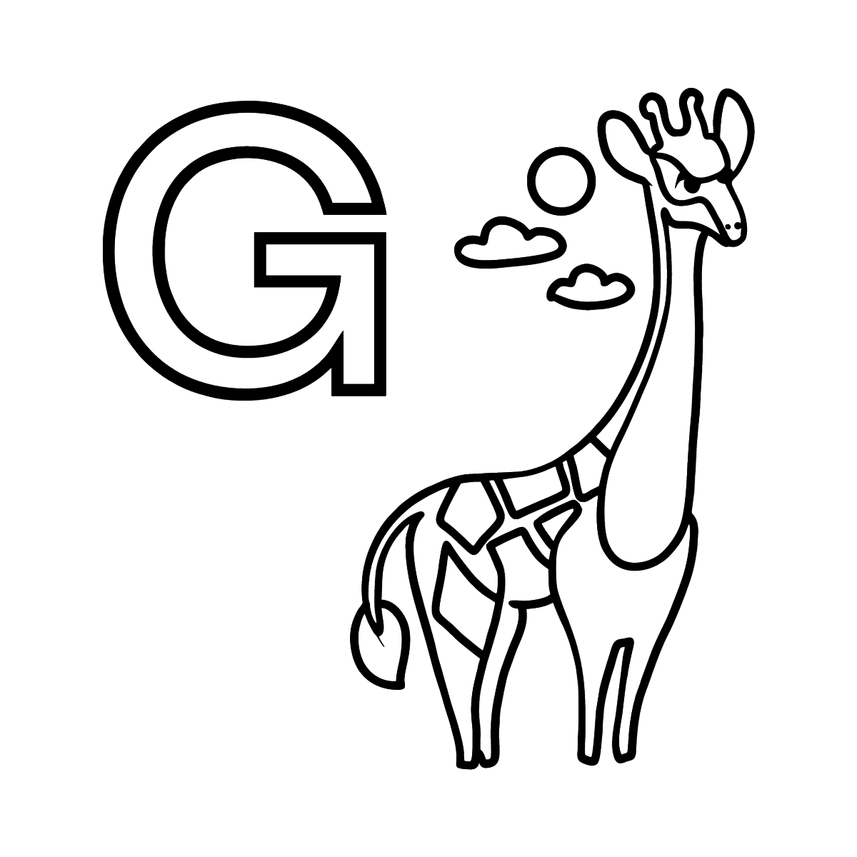 English Letter G coloring pages ♥ Free Online!