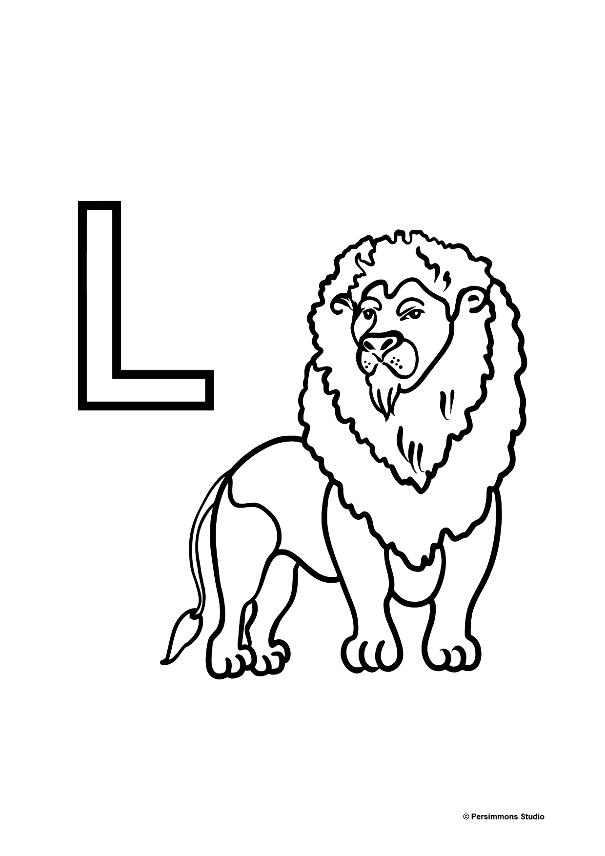 English Letter L coloring pages ♥ Free Online!