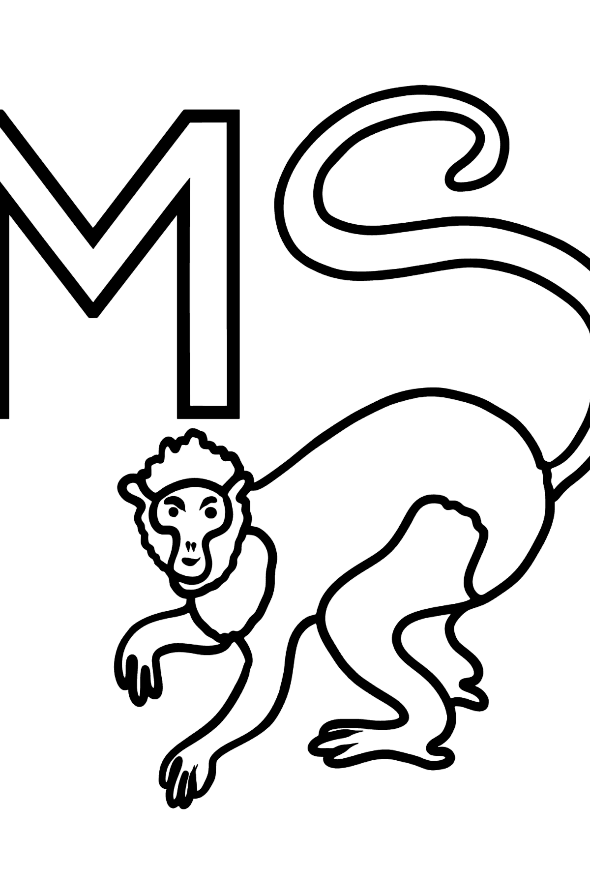 english letter m coloring pages free online