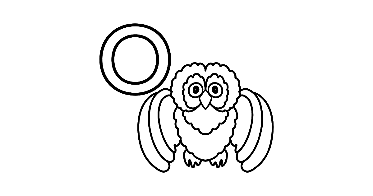 English Letter O coloring pages ♥ Free Online!