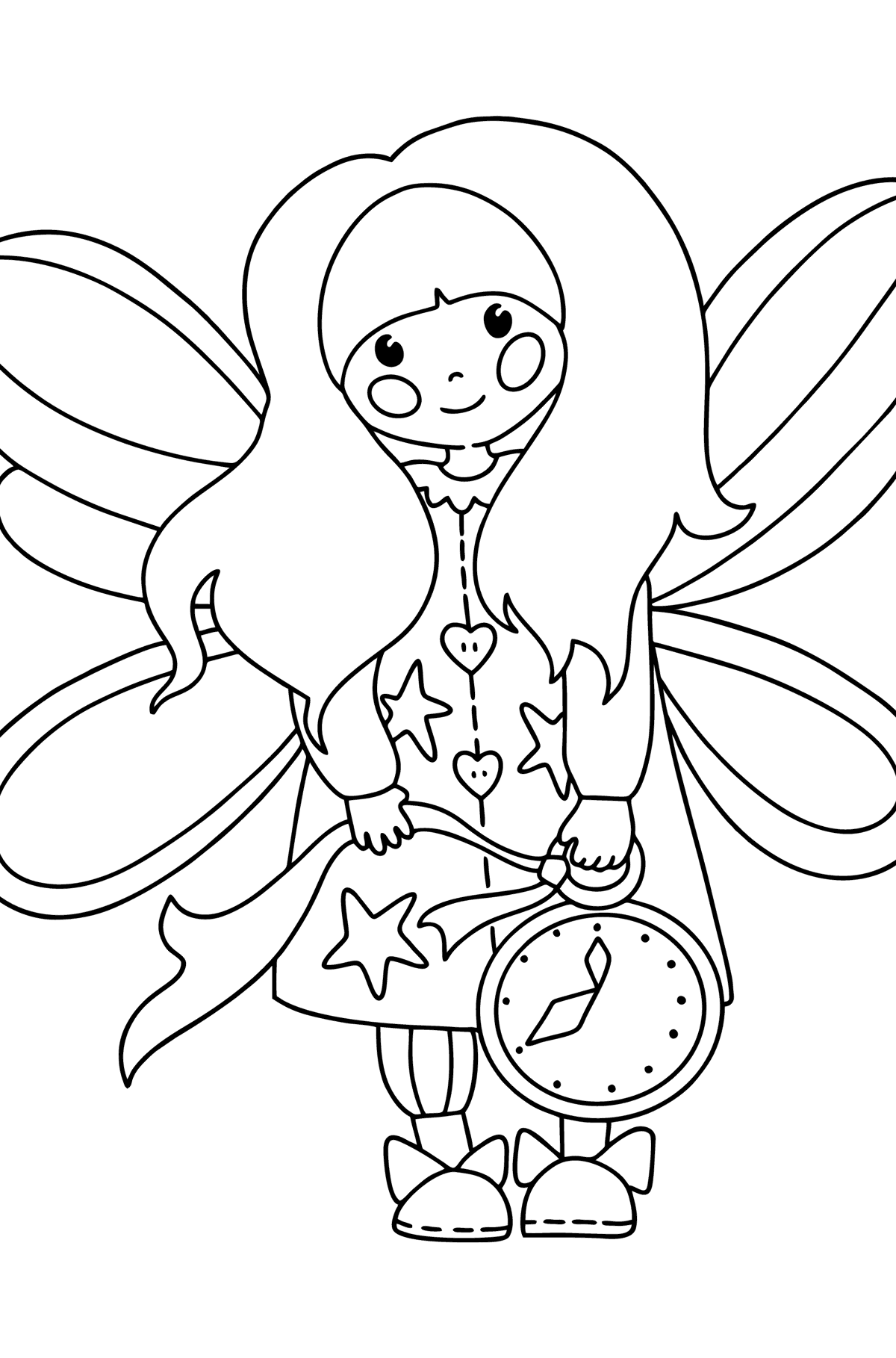 Sweet Fairy coloring page - Coloring Pages for Kids