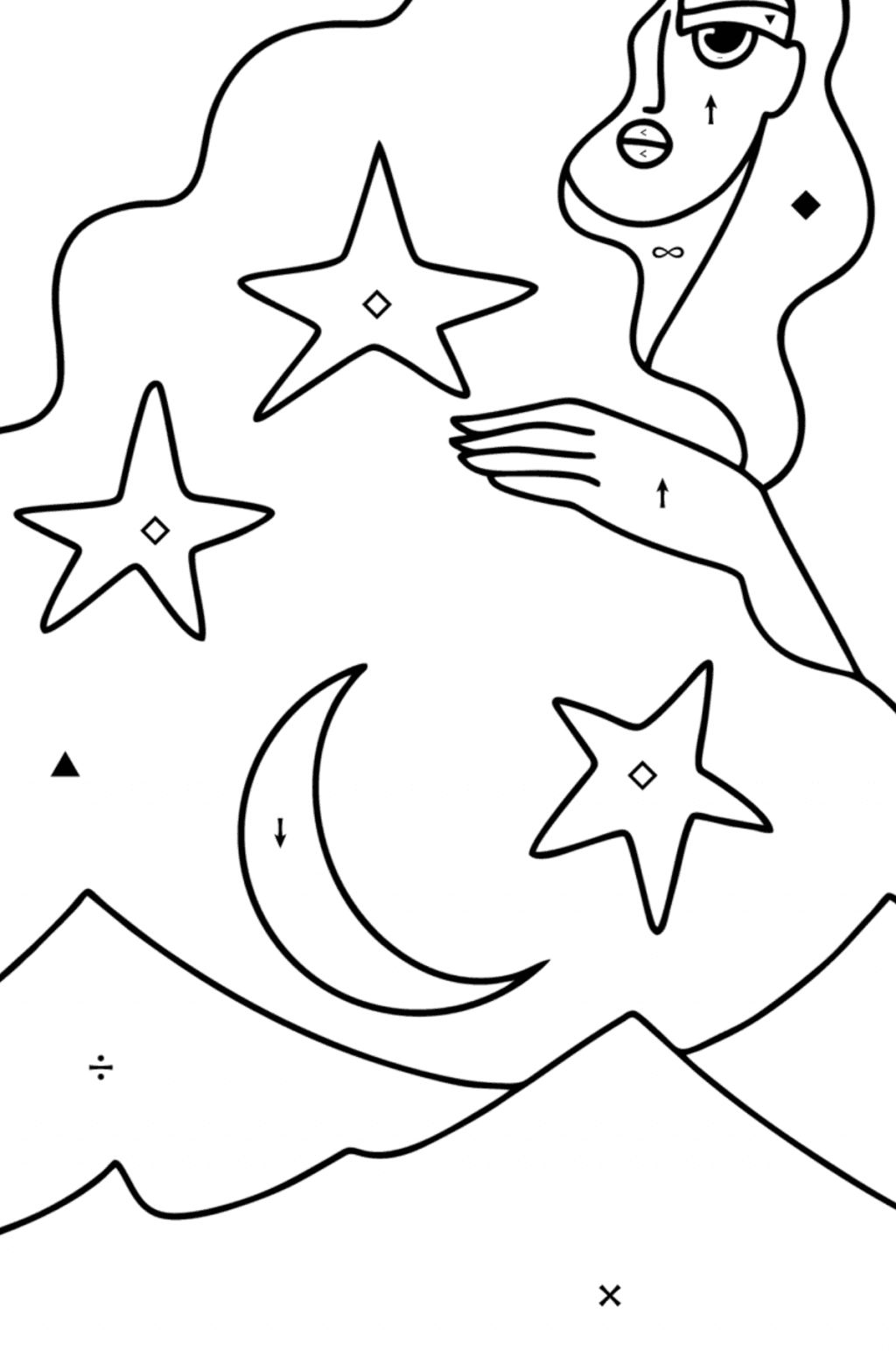 Fairy tattoo coloring page online and print for free 