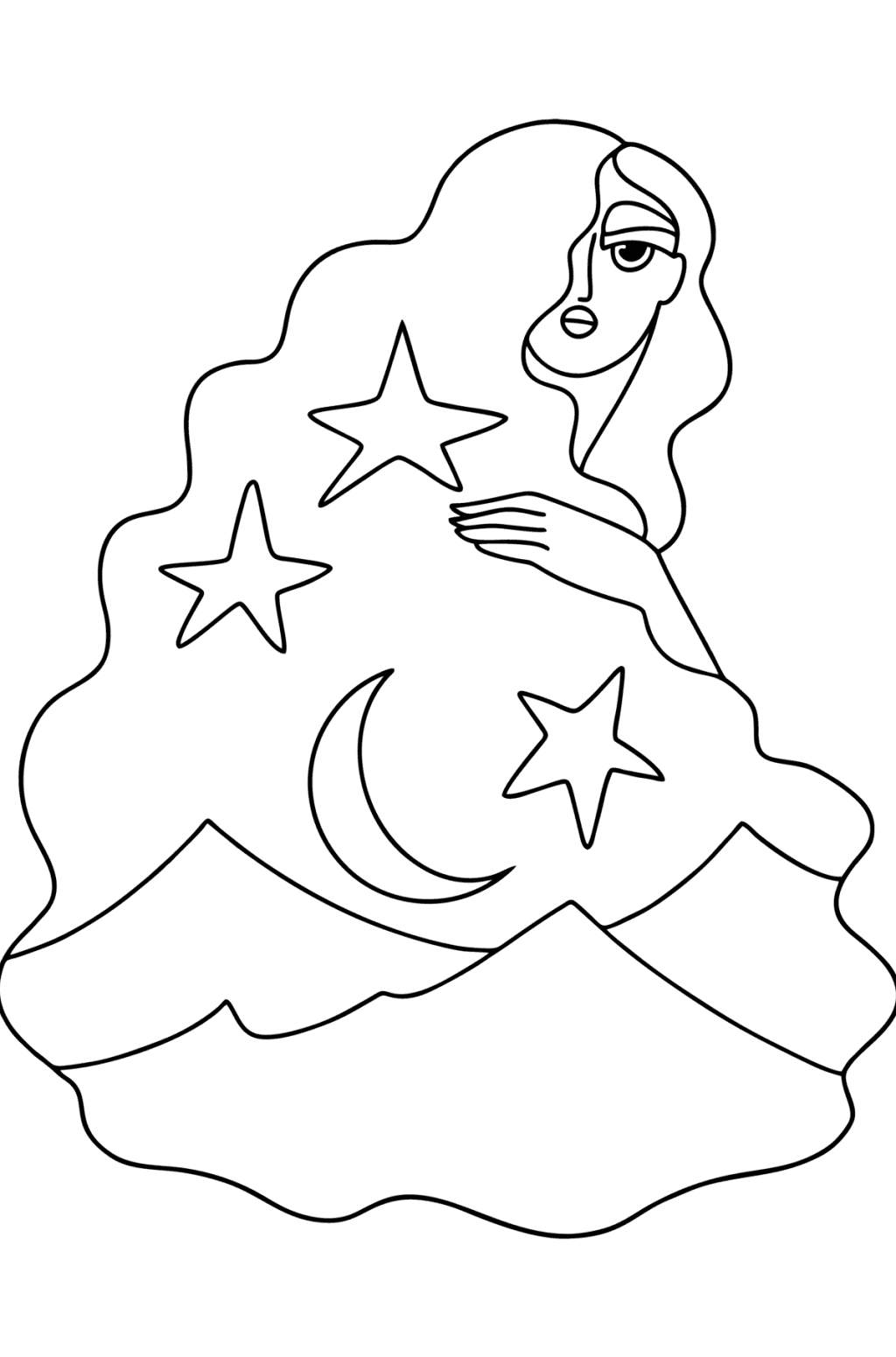 Fairy tattoo coloring page online and print for free 