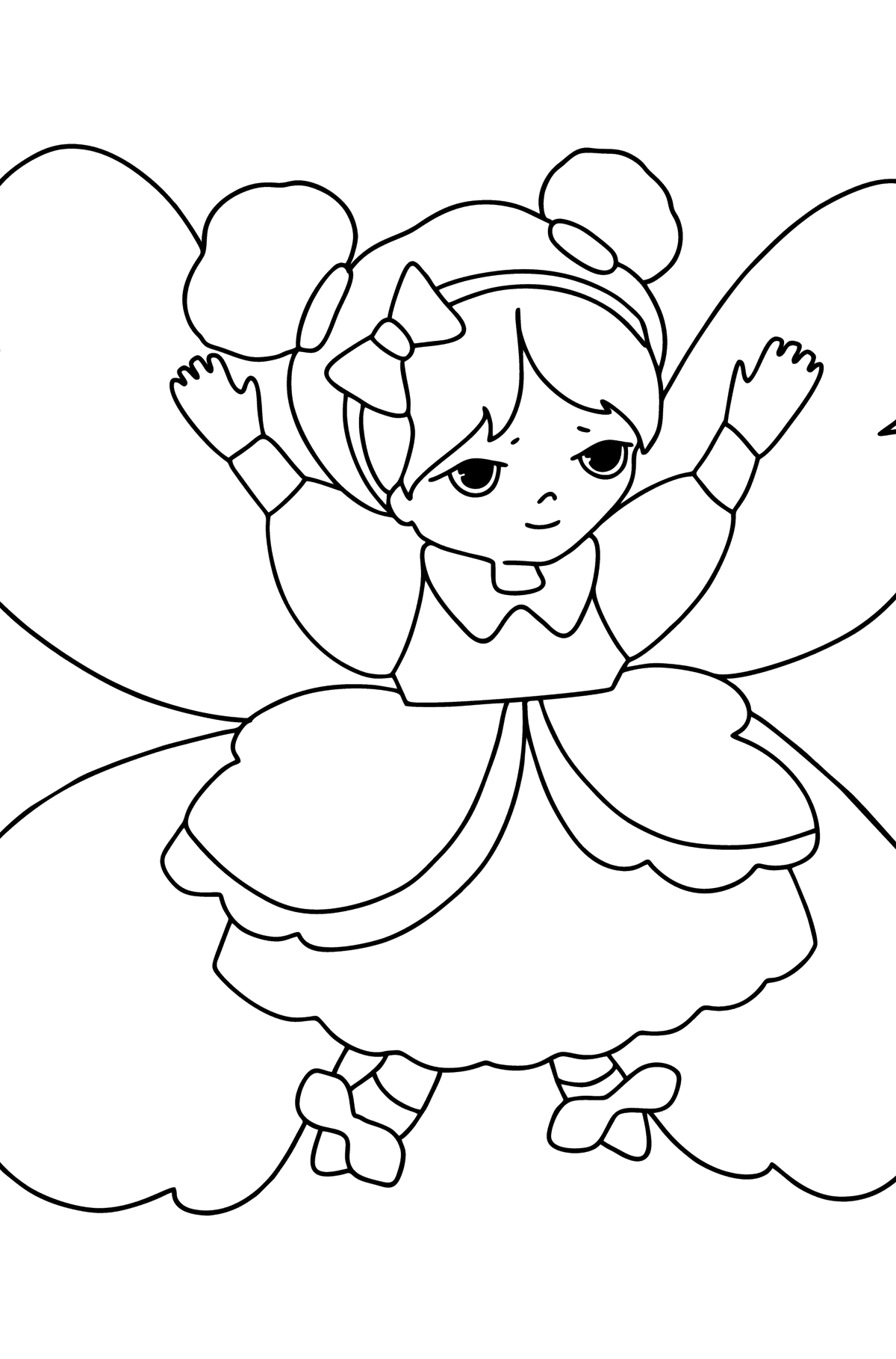 Flying Fairy coloring page - Coloring Pages for Kids