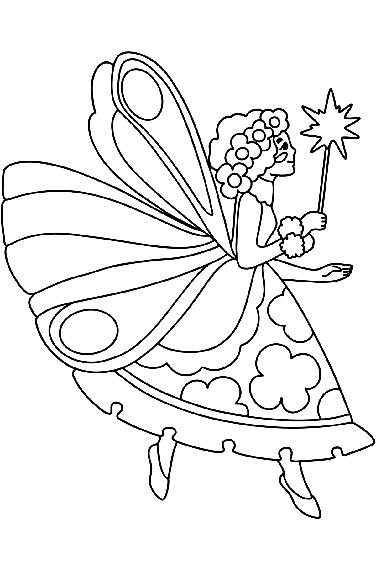 Kind fairy coloring page - Coloring Pages for Kids