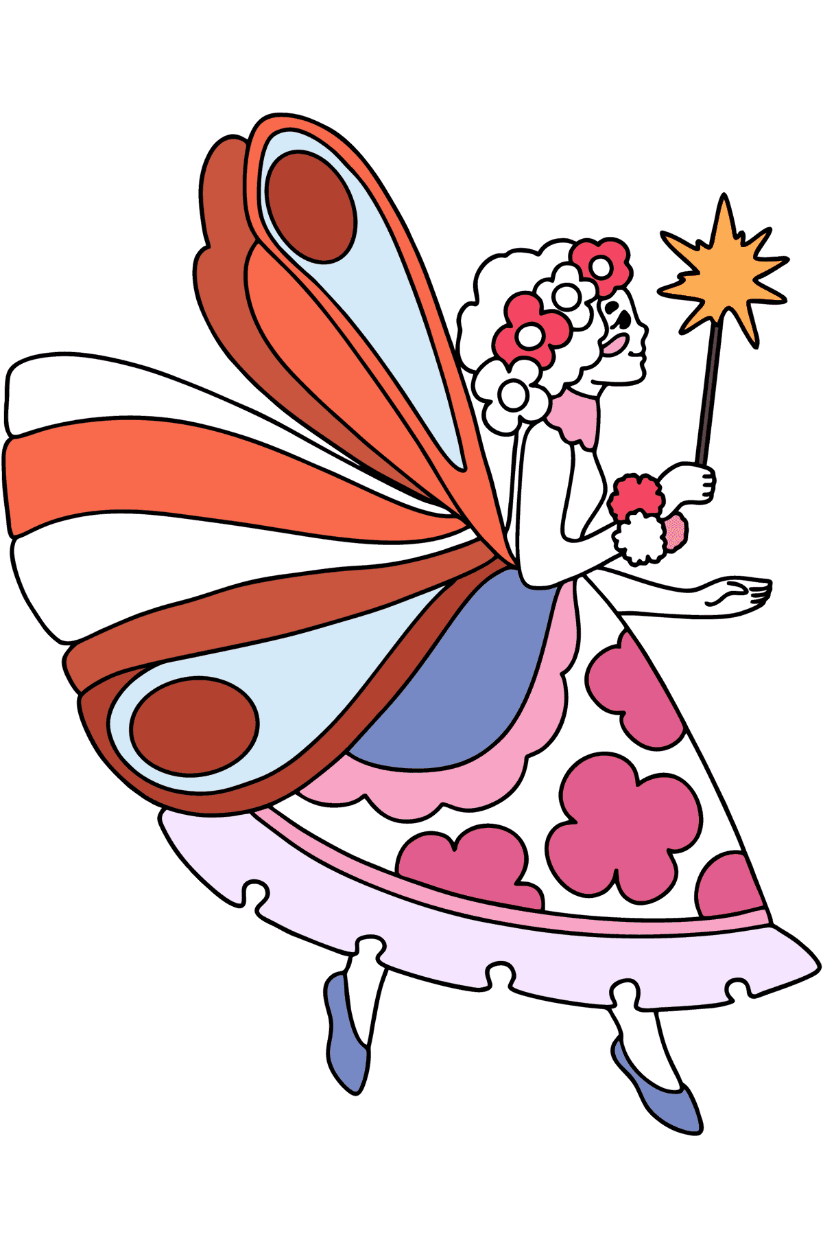 Kind fairy coloring page - Coloring Pages for Kids