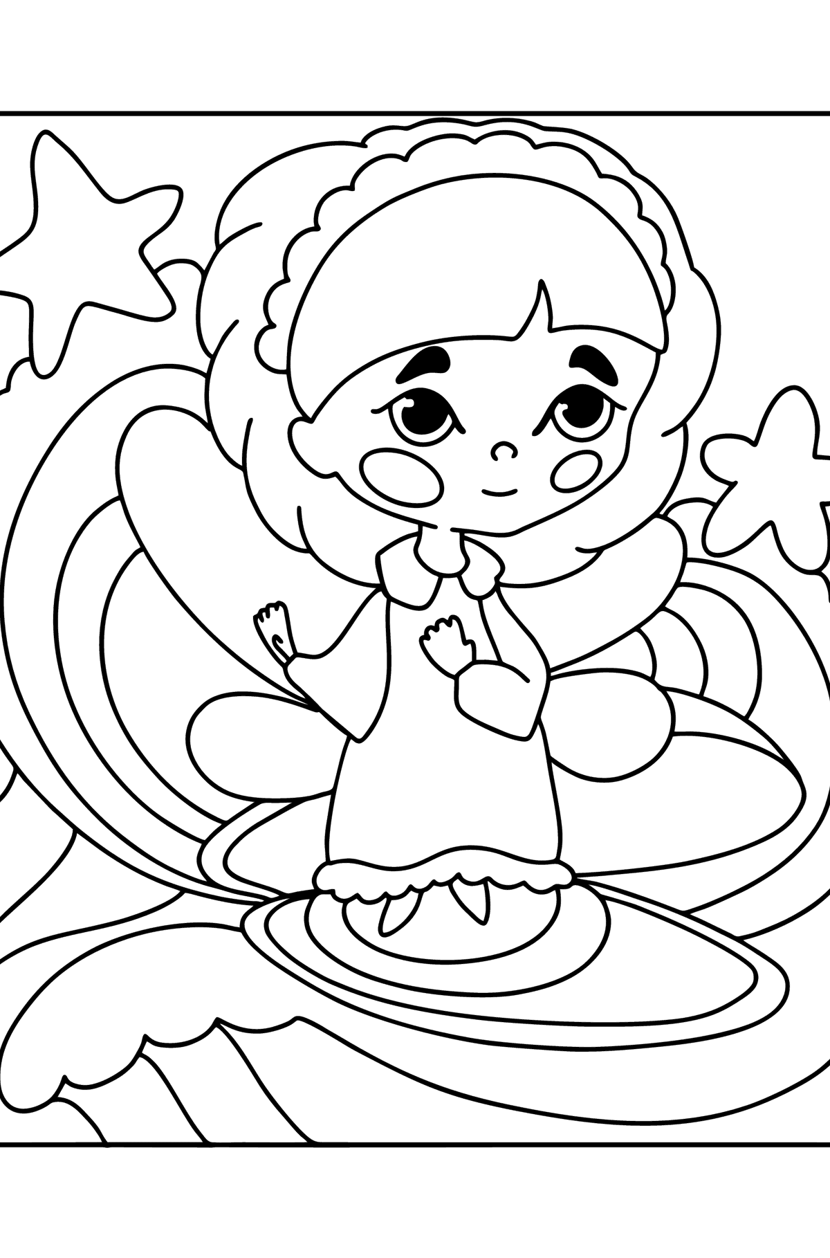 Sea Fairy coloring page - Coloring Pages for Kids