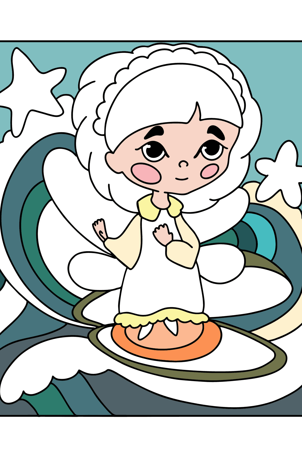 Sea Fairy coloring page - Coloring Pages for Kids