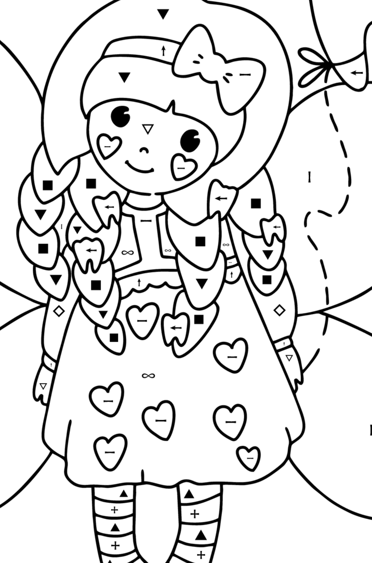 Tooth Fairy coloring page - Coloring by Symbols for Kids