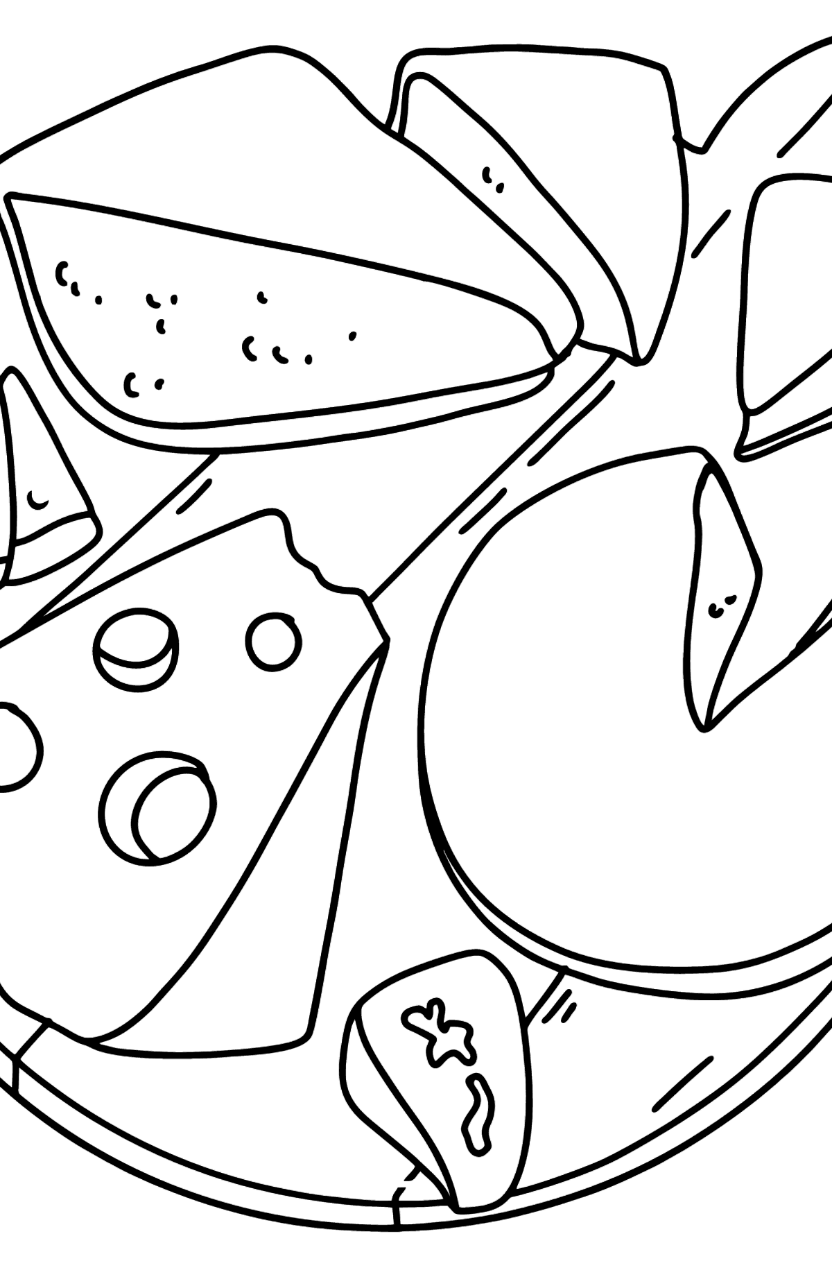Cheese Plate coloring page - Coloring Pages for Kids