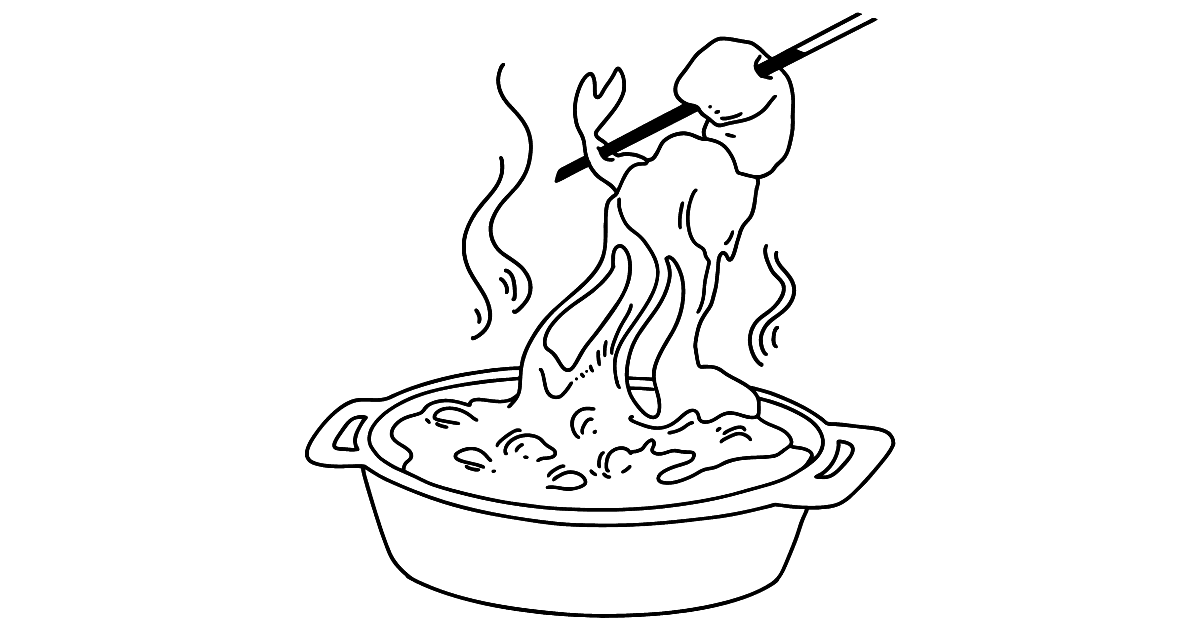 Fondue coloring page ♥ Online or Printable for Free!