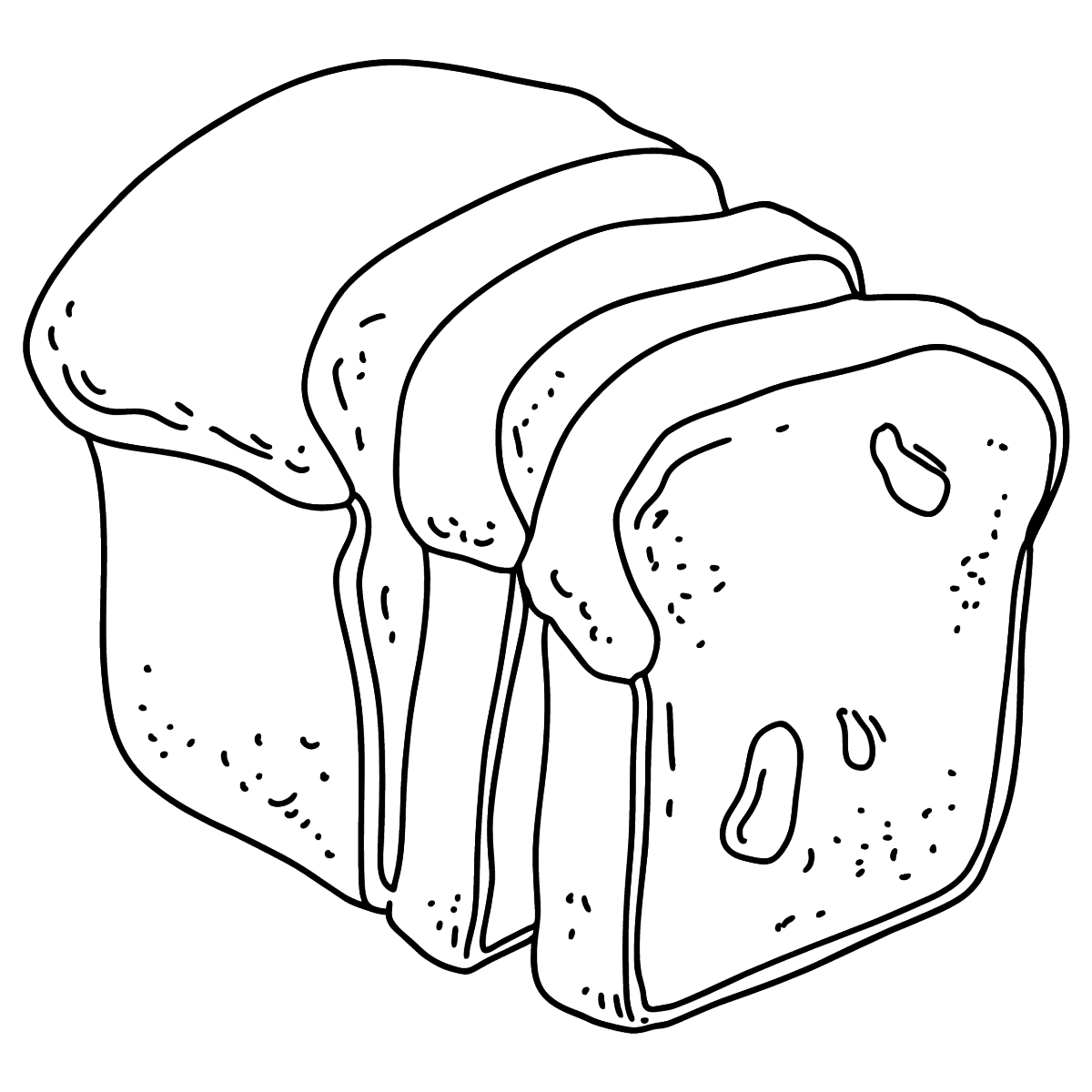 Кусок хлеба рисунок карандашом