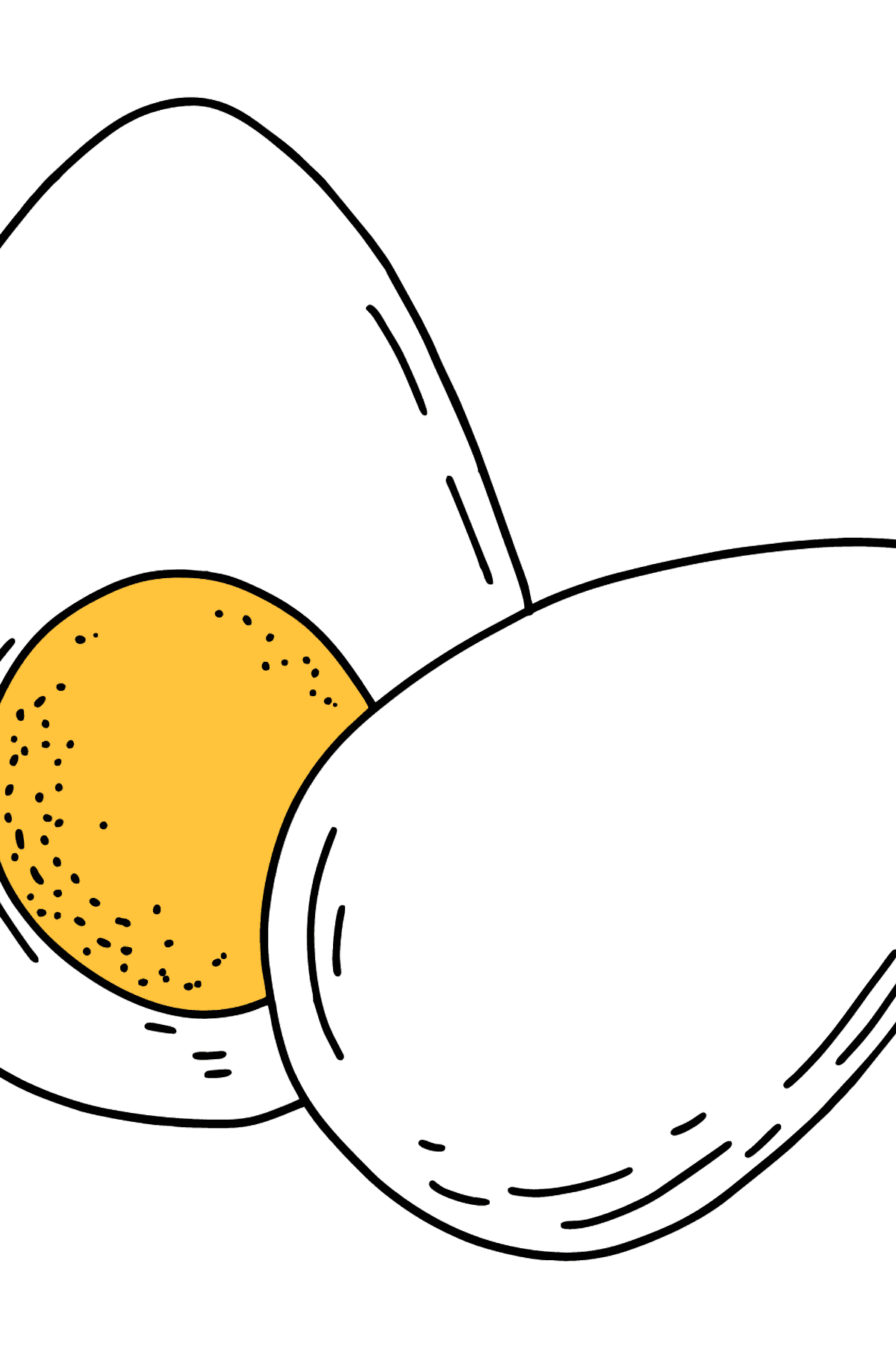 Hartgekochte Eier Ausmalbild - Malvorlagen für Kinder