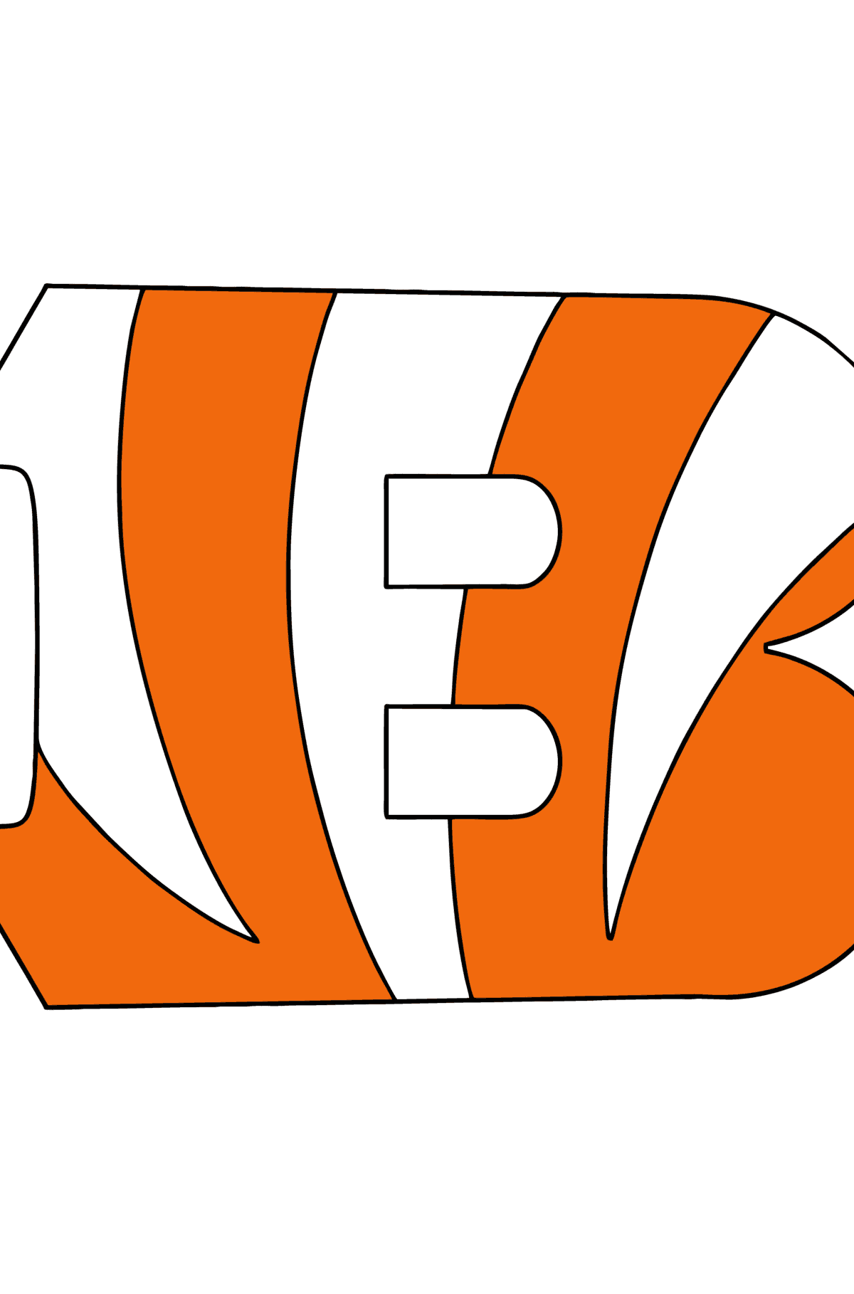 NFL Cincinnati Bengals kifestő - Színező oldalak gyerekeknek