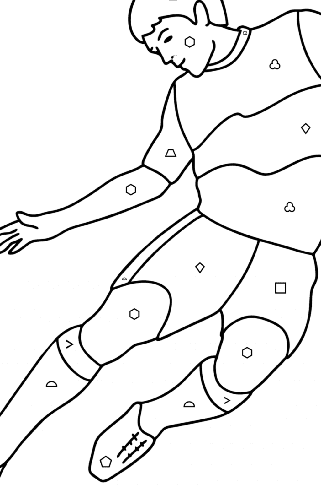 UEFA Professional Footballer coloring page