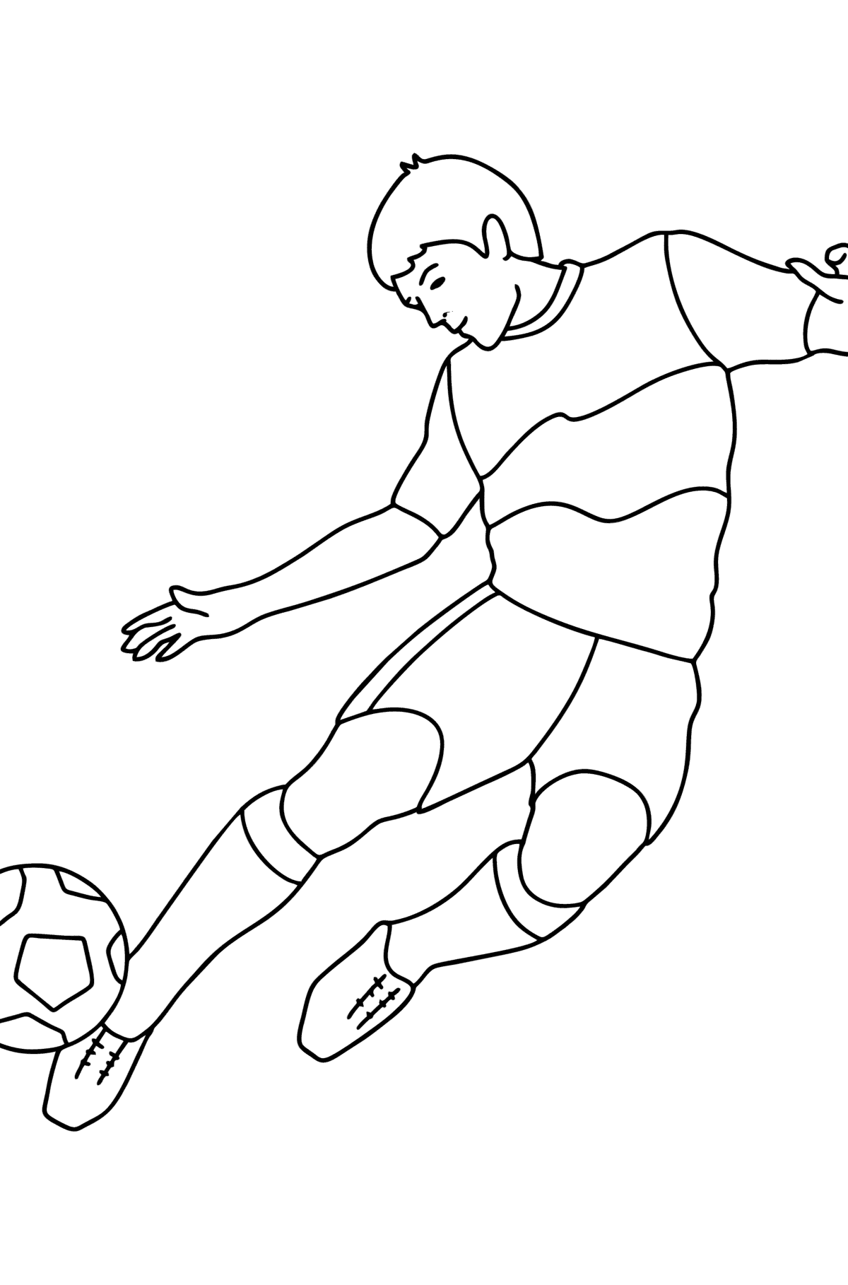 Tegning til farvning UEFA professionel fodboldspiller - Tegninger til farvelægning for børn