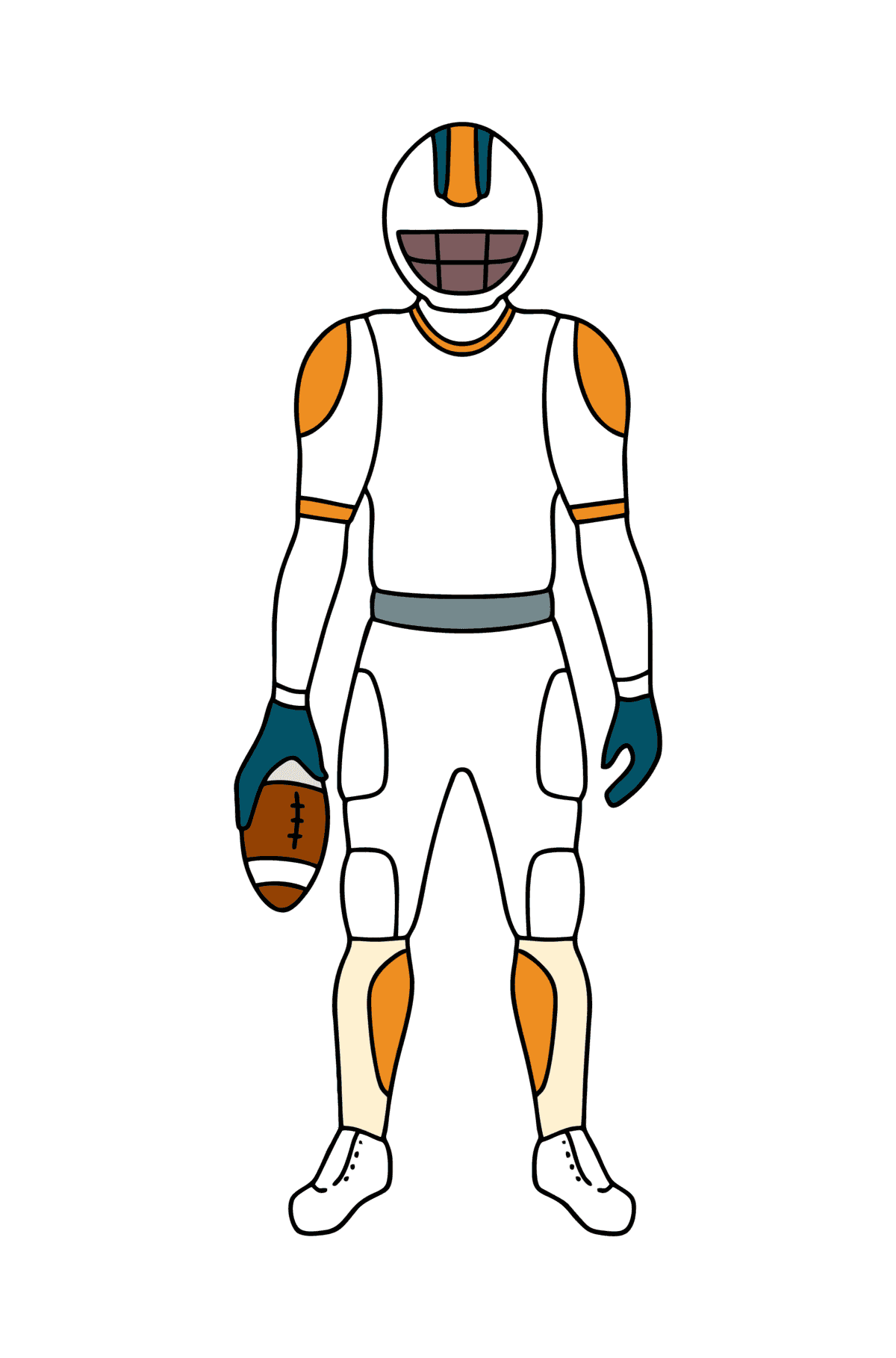 Desen de colorat Jucător de fotbal NFL - Desene de colorat pentru copii