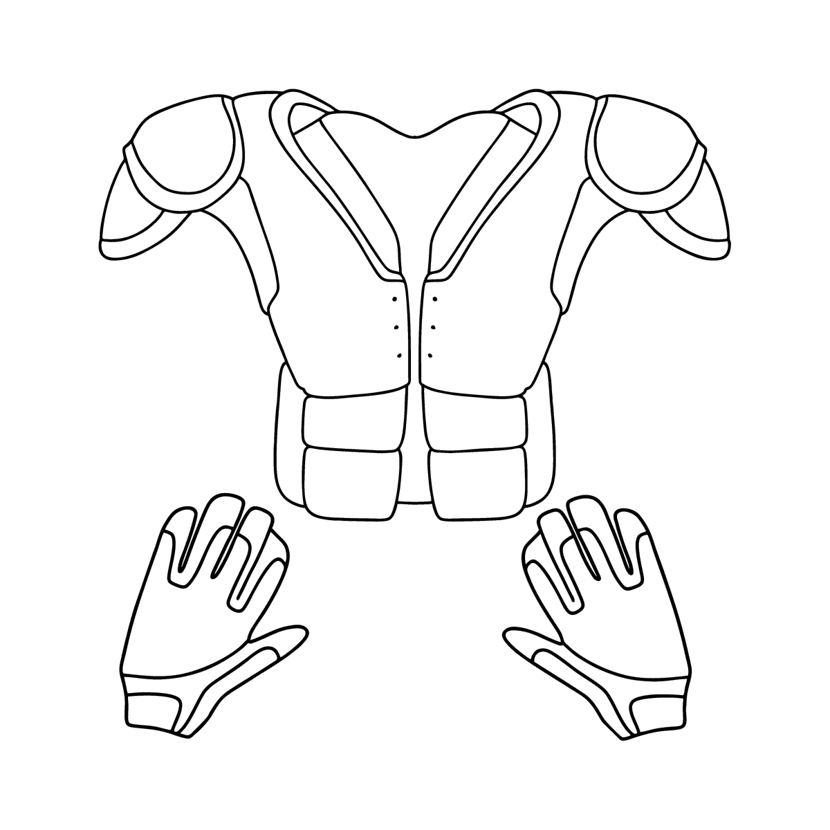 Målarbild NFL skyddsutrustning ♥ Måla Online och Skriv ut Gratis!