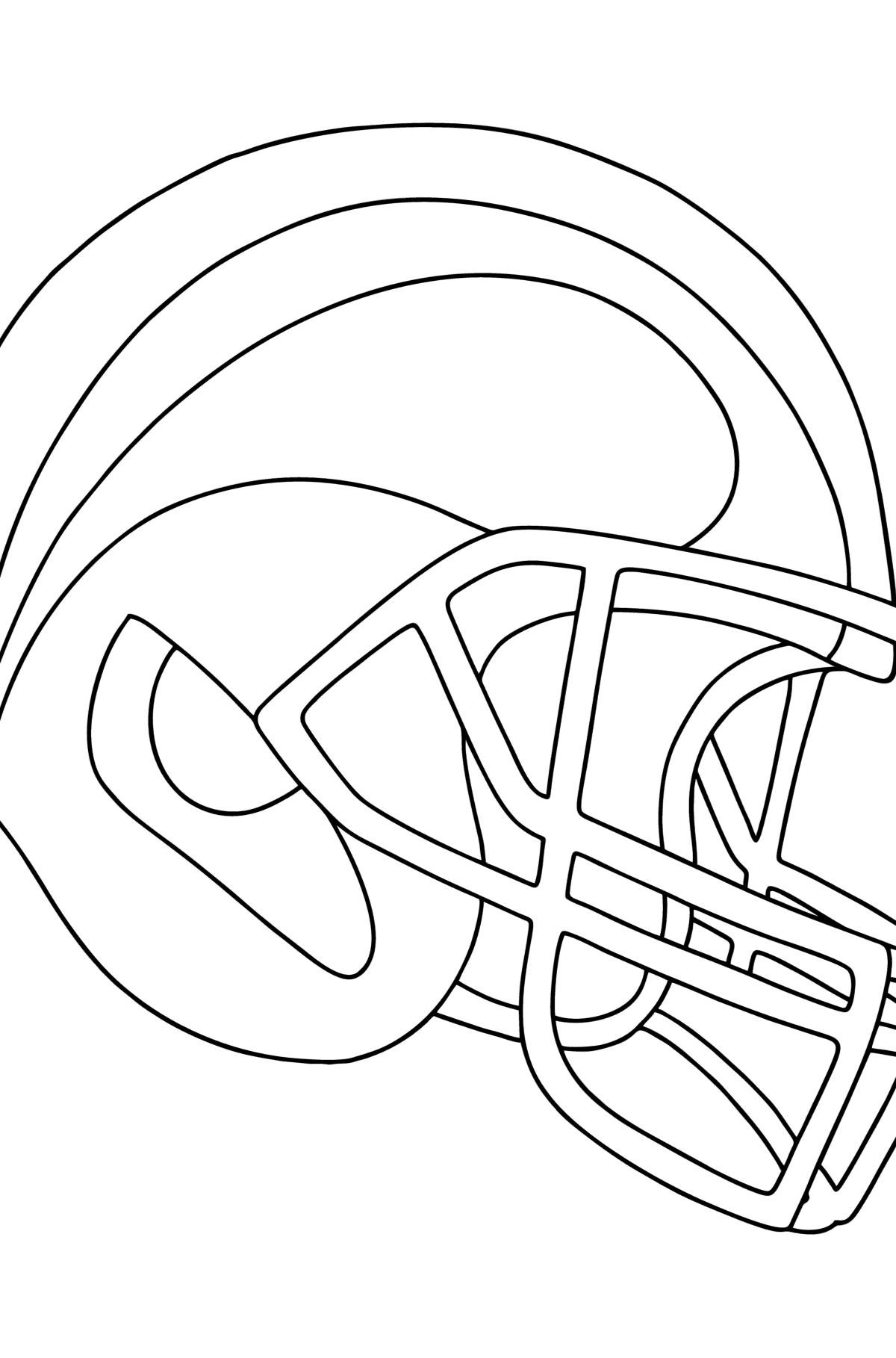 Desenho Capacete de segurança da NFL para colorir - Imagens para Colorir para Crianças