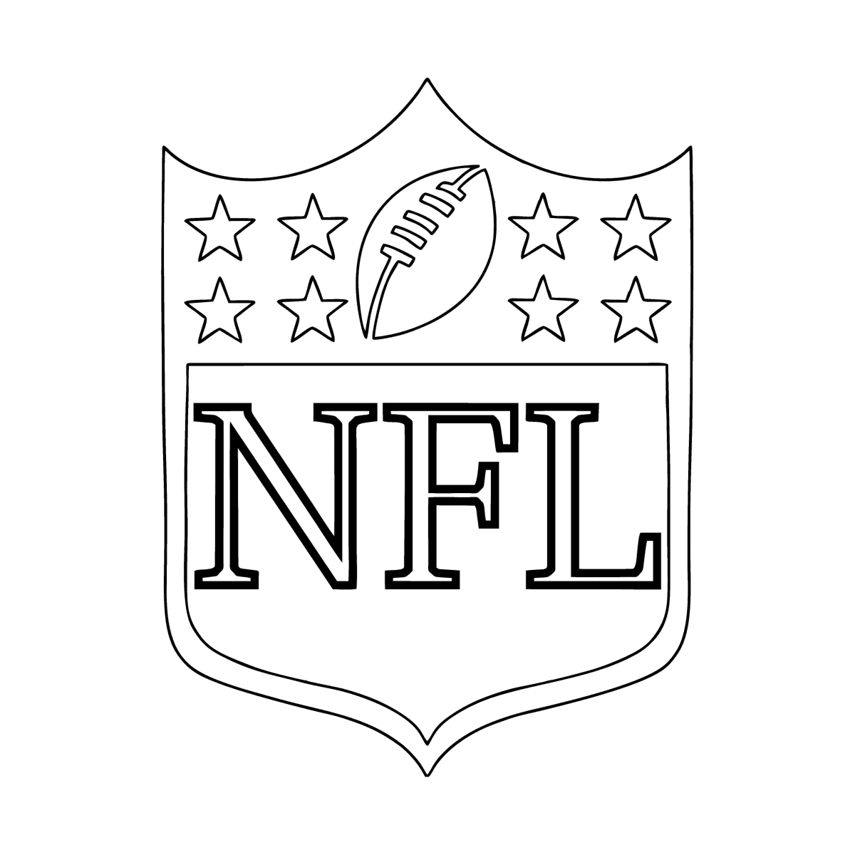 NFL Logo сoloring page ♥ Online and Print for Free!