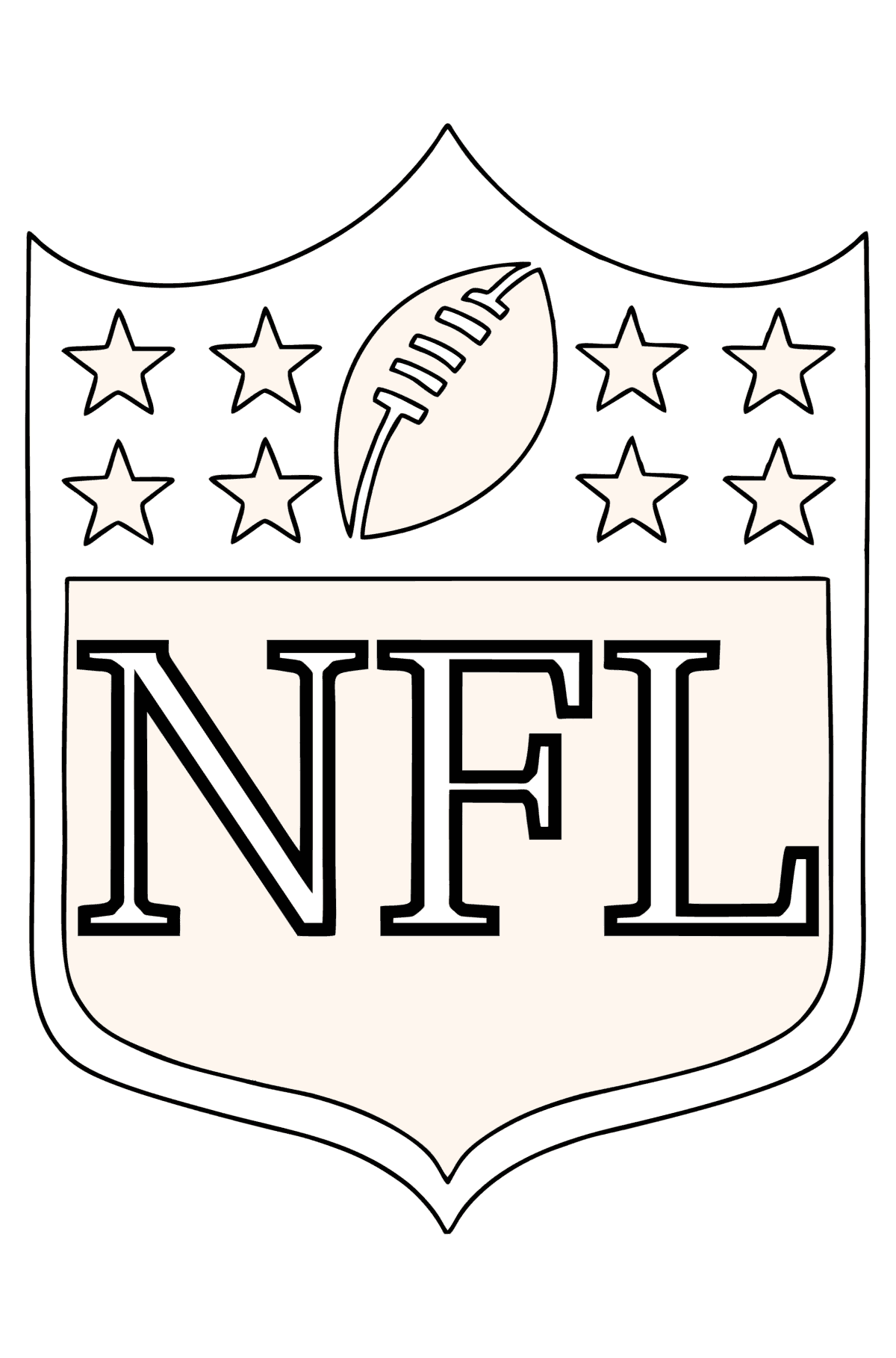 Розмальовка NFL Логотип - Розмальовки для дітей