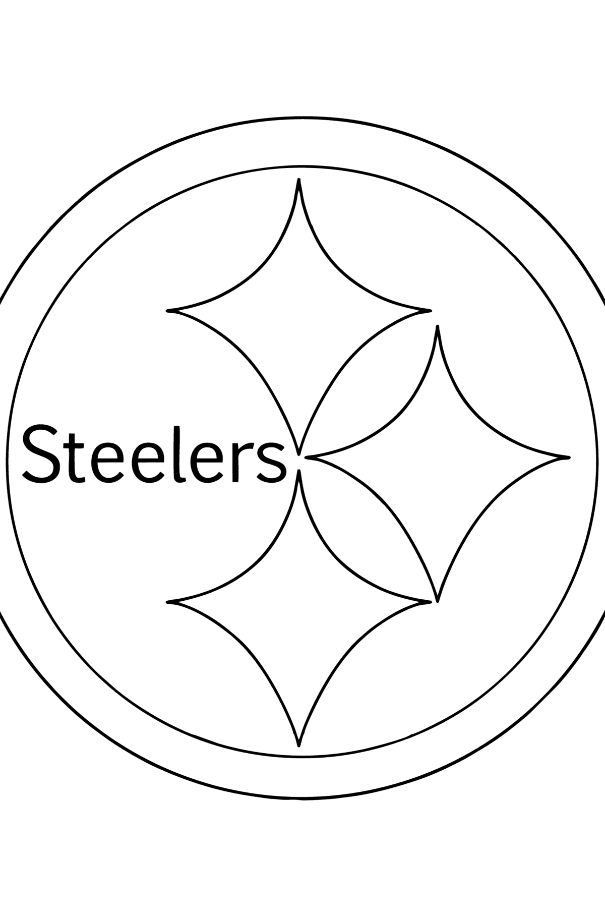 Tegning til fargelegging NFL Pittsburgh Steelers - Tegninger til fargelegging for barn