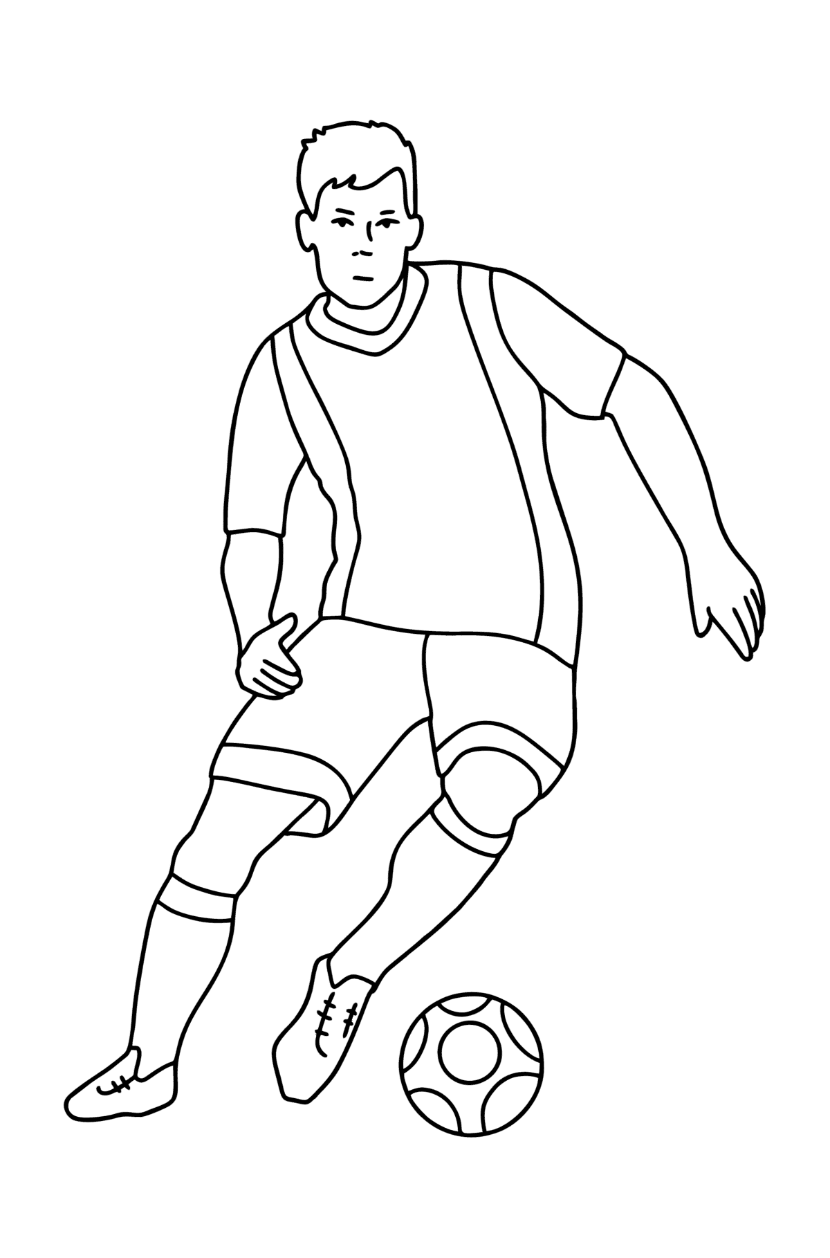 Tegning til fargelegging UEFA fotballspiller - Tegninger til fargelegging for barn