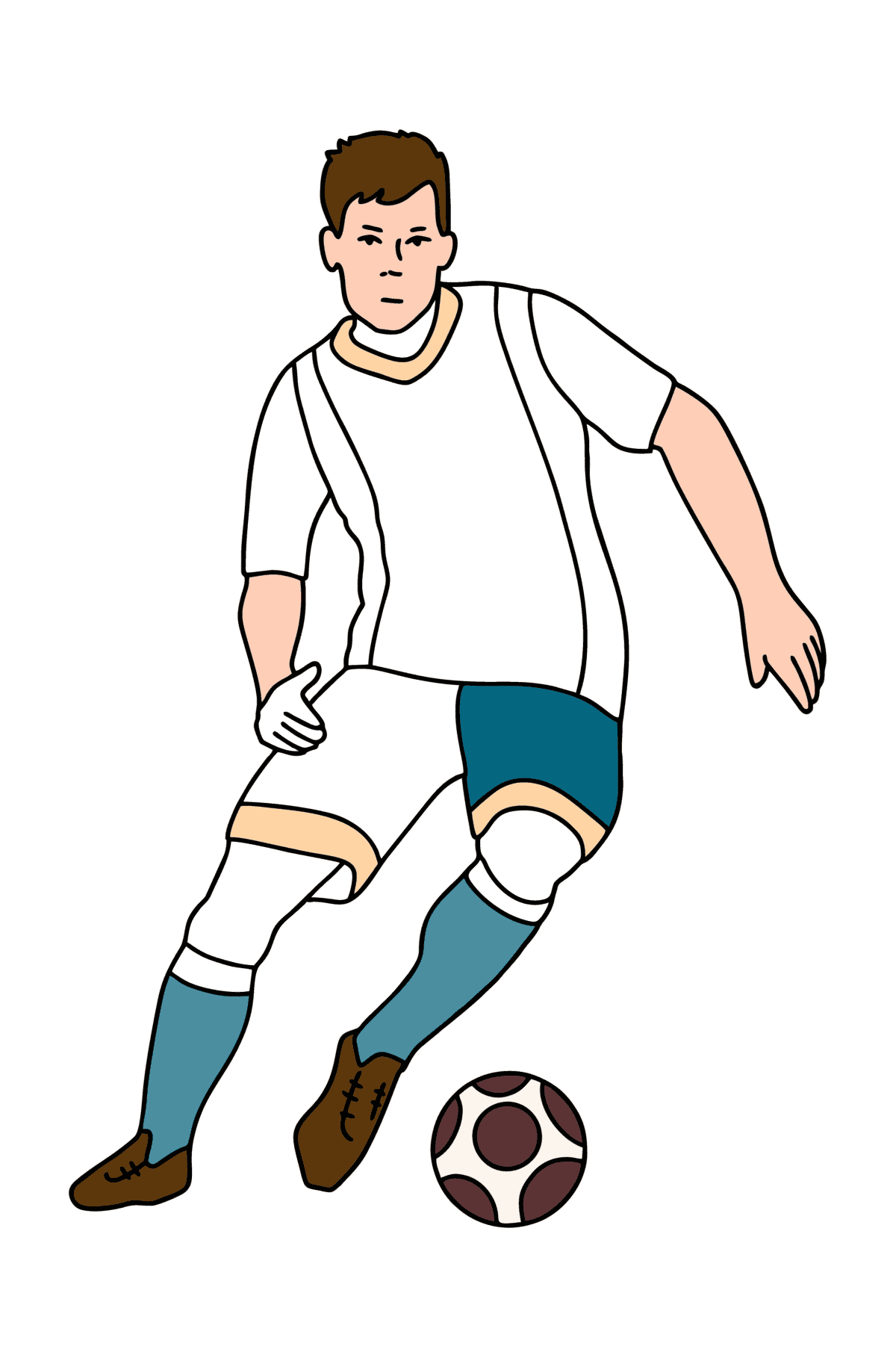 UEFA Football Player сoloring page - Coloring Pages for Kids